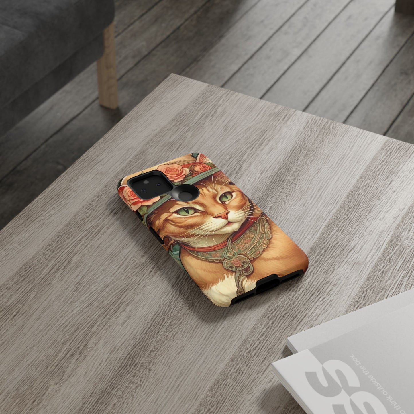 Alphonse Mucha Tough Phone Cases (A lady cat 2)