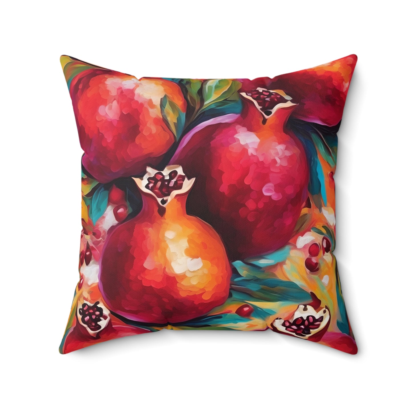 Vincent Van Gogh inspired Pomegranates Square Pillow