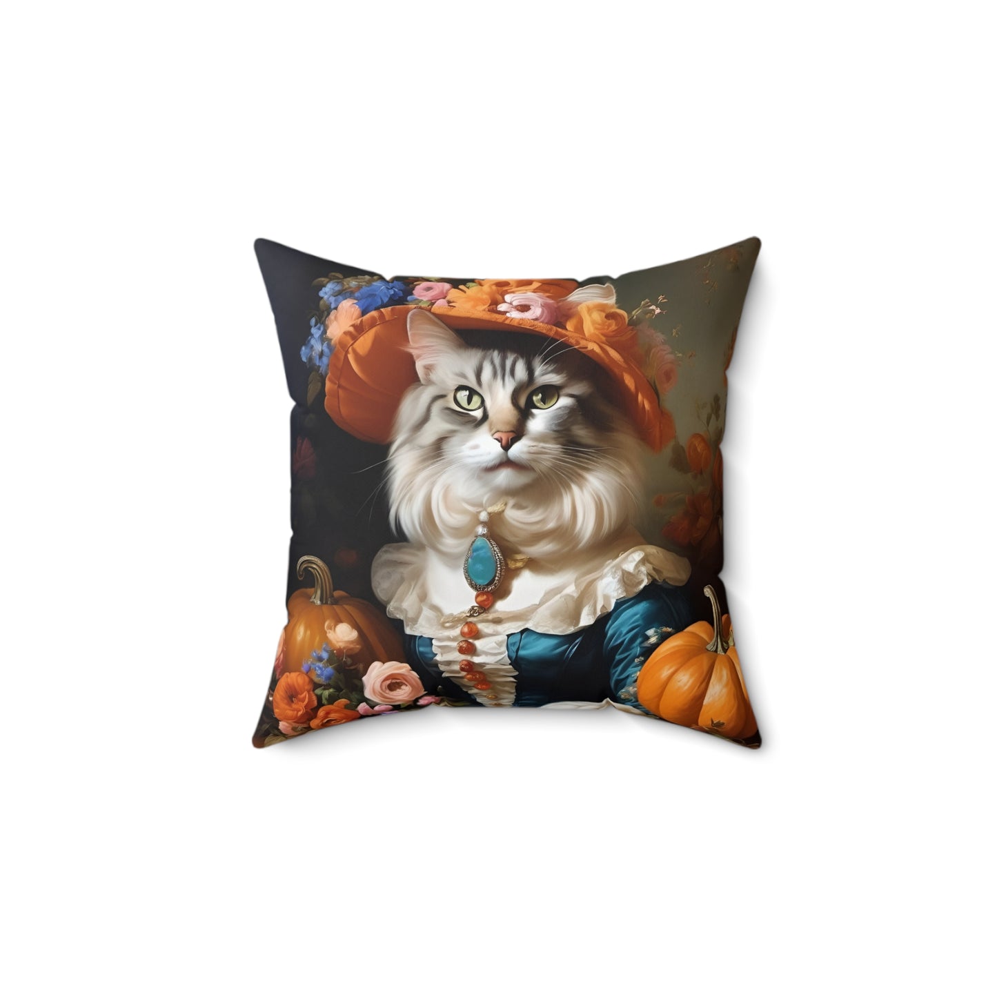 Rococo Cat Square Pillow