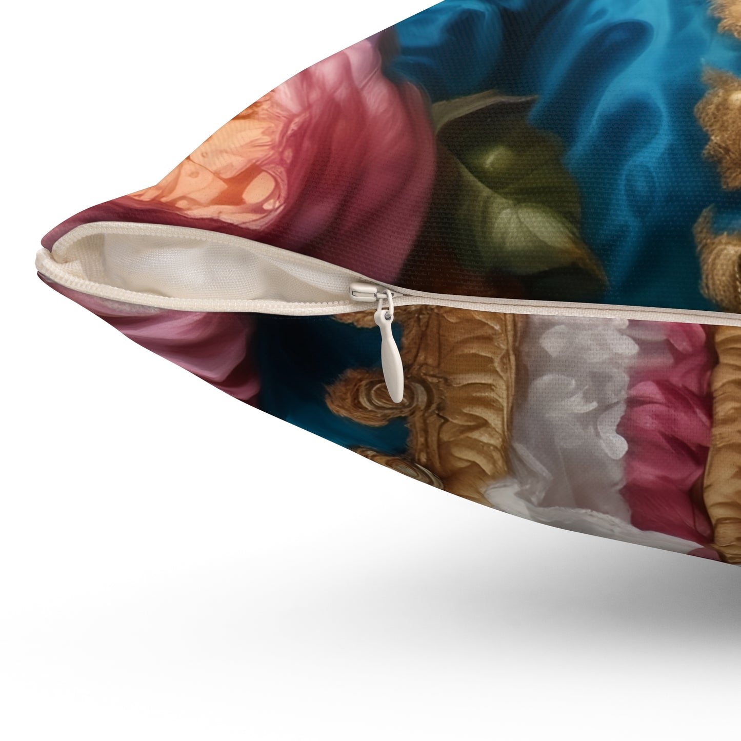 Rococo Cat Square Pillow (A Kitten 2)