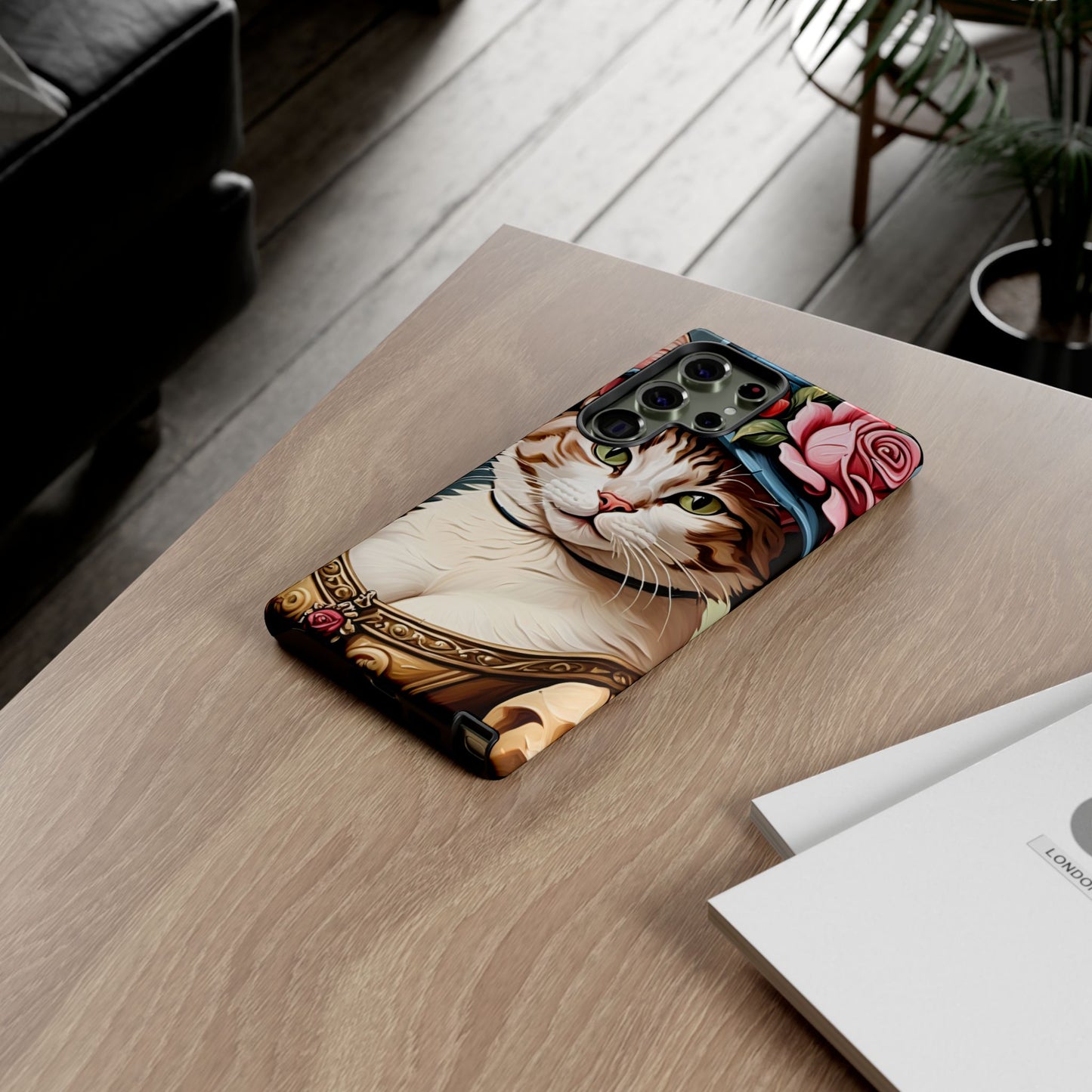 Oil Painting Cat Tough Phone Cases (A Lady 2)