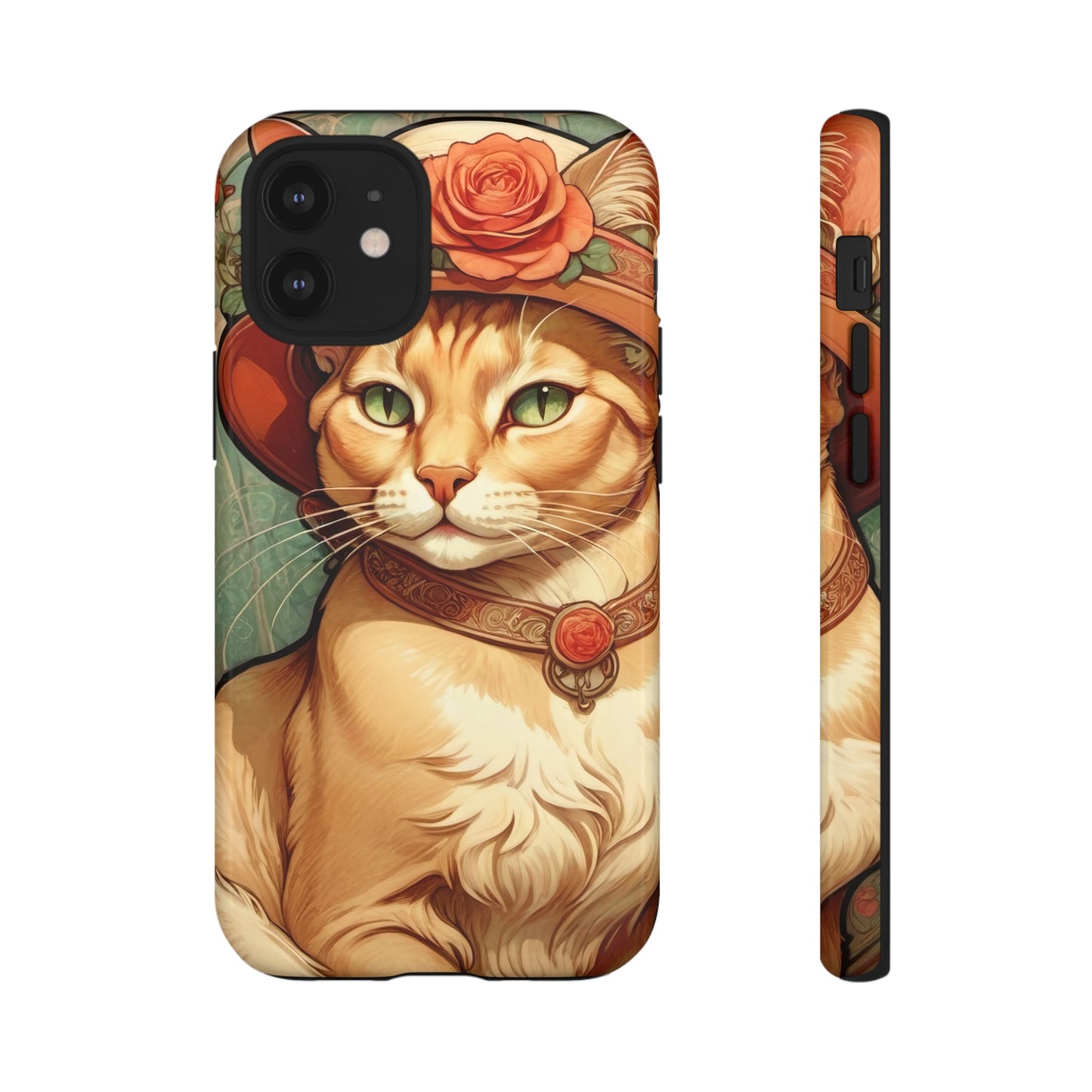 Alphonse Mucha Tough Phone Cases (A lady cat)