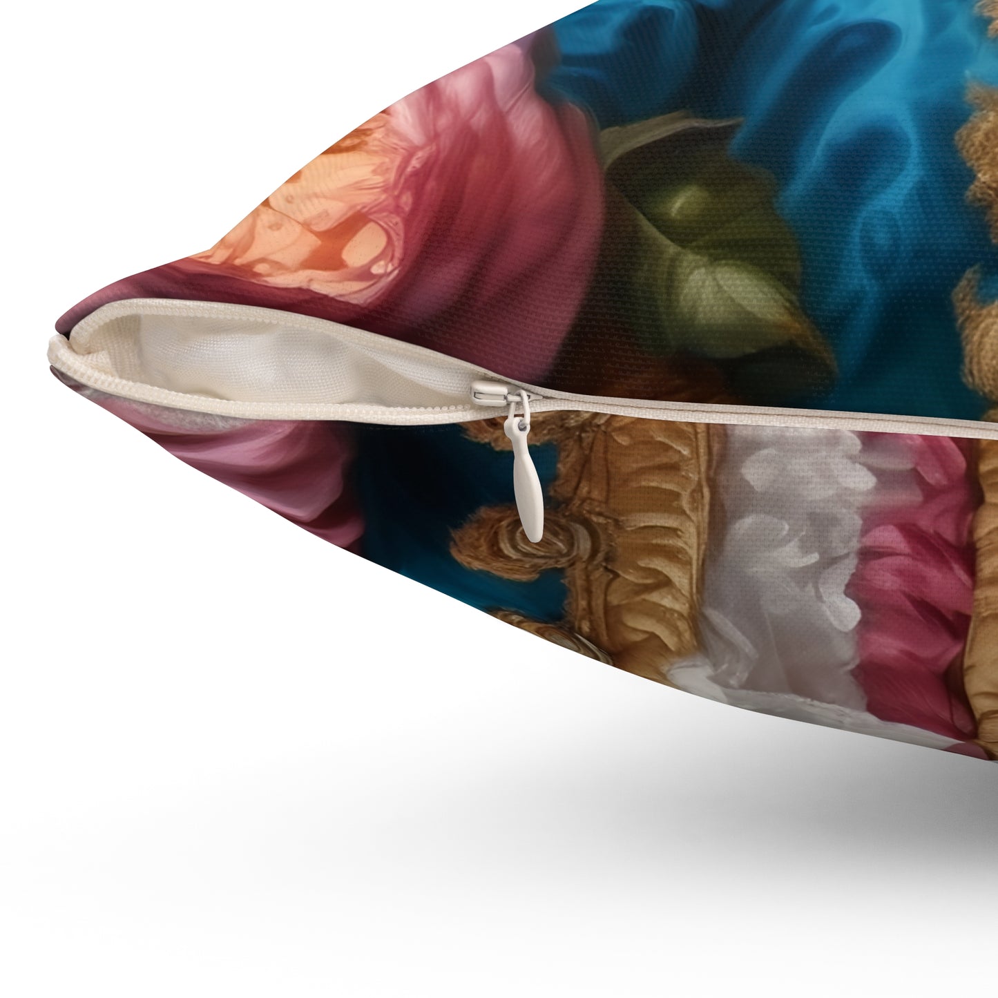 Rococo Cat Square Pillow (A Kitten 2)