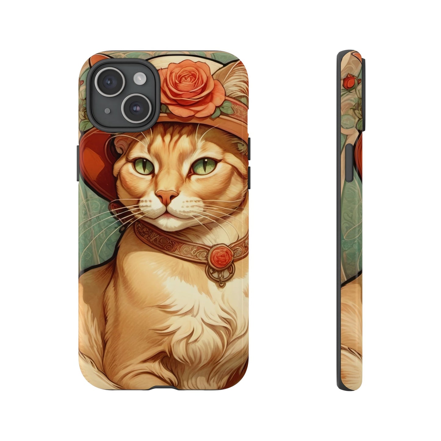 Alphonse Mucha Tough Phone Cases (A lady cat)
