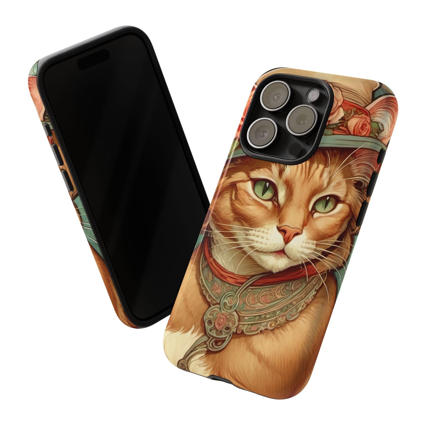 Alphonse Mucha Tough Phone Cases (A lady cat 2)