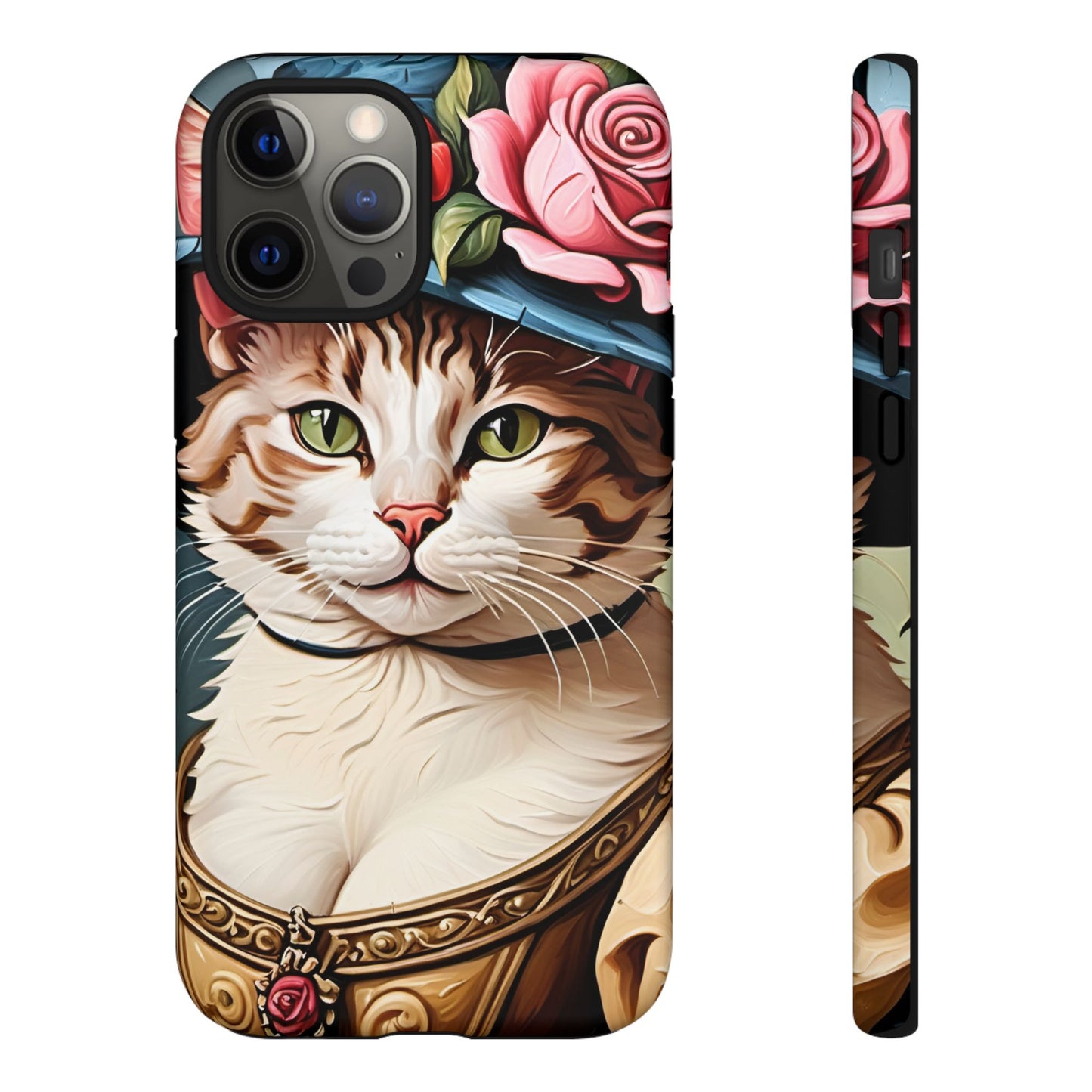 Oil Painting Cat Tough Phone Cases (A Lady 2)