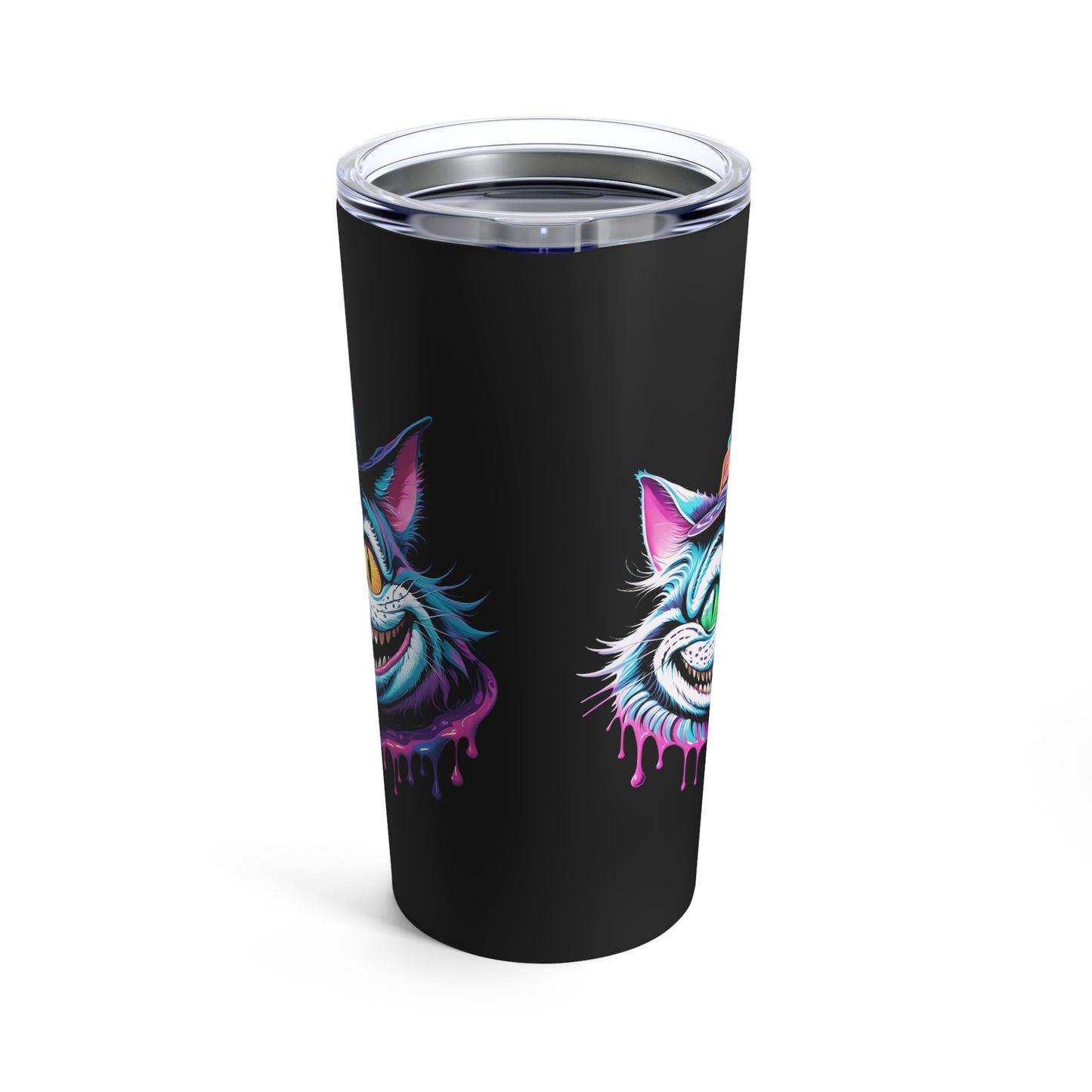 Halloween Cheshire Cat Tumbler 20oz Black