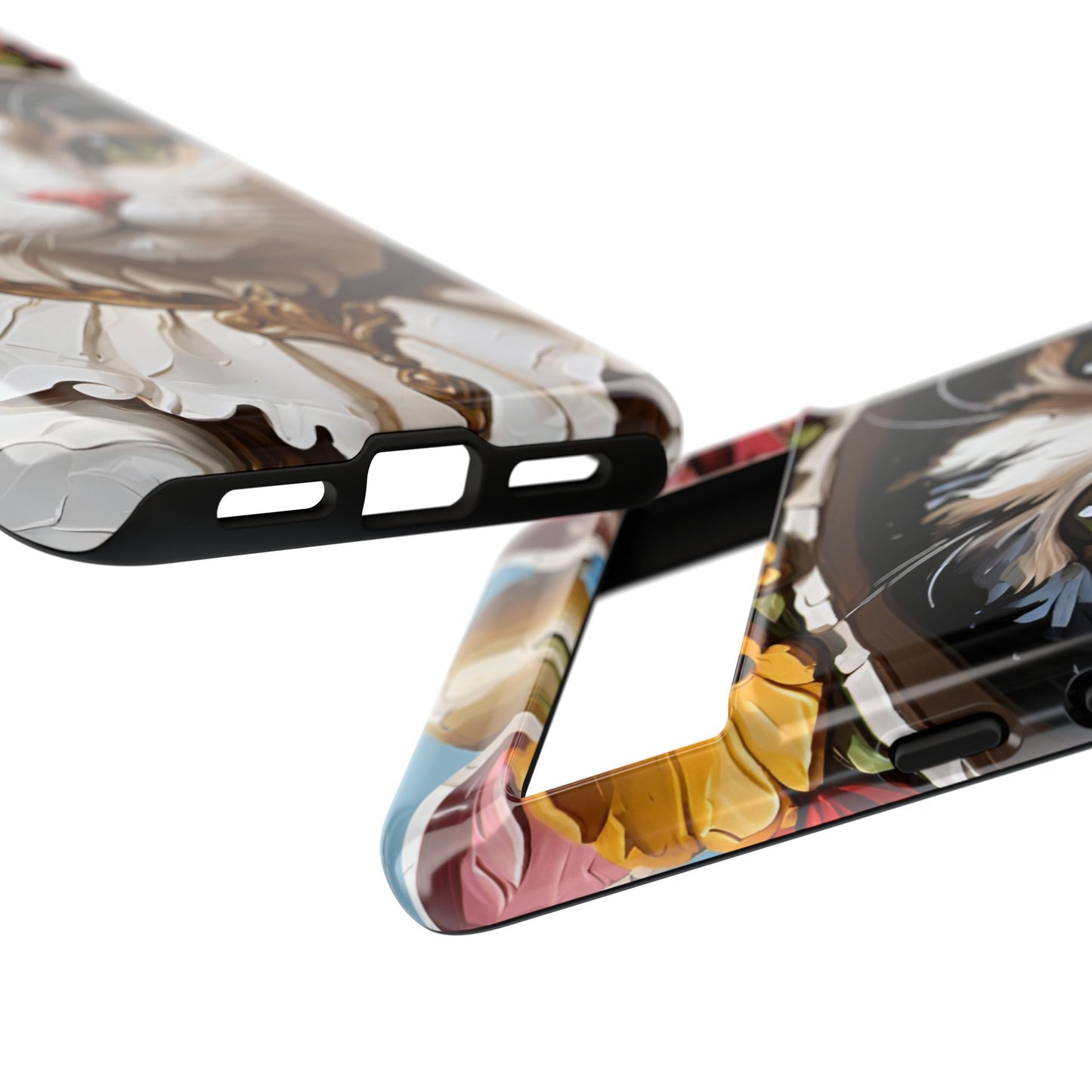 Oil Painting Cat Tough Phone Cases (A Lady)