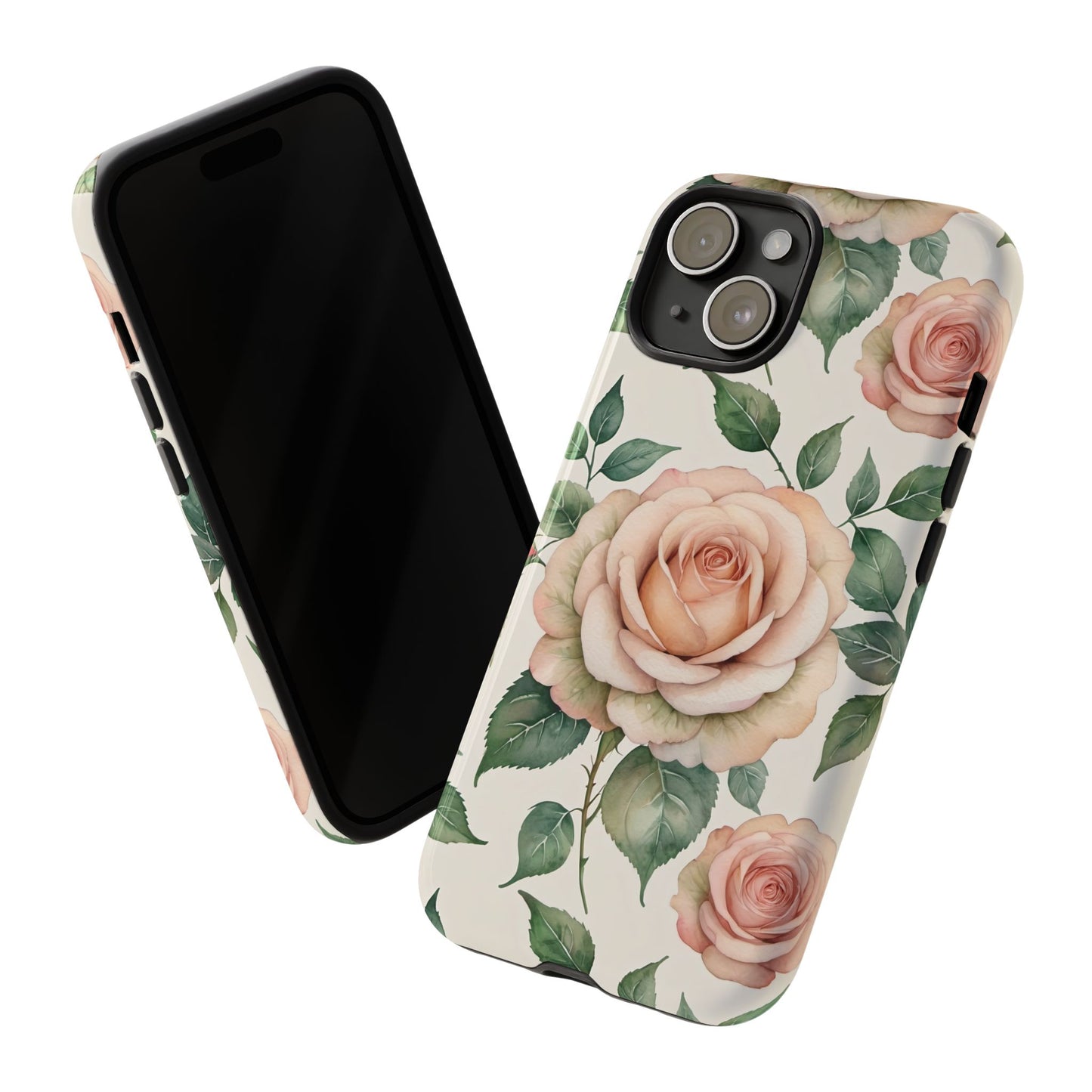 Watercolor Large Roses Tough Cases
