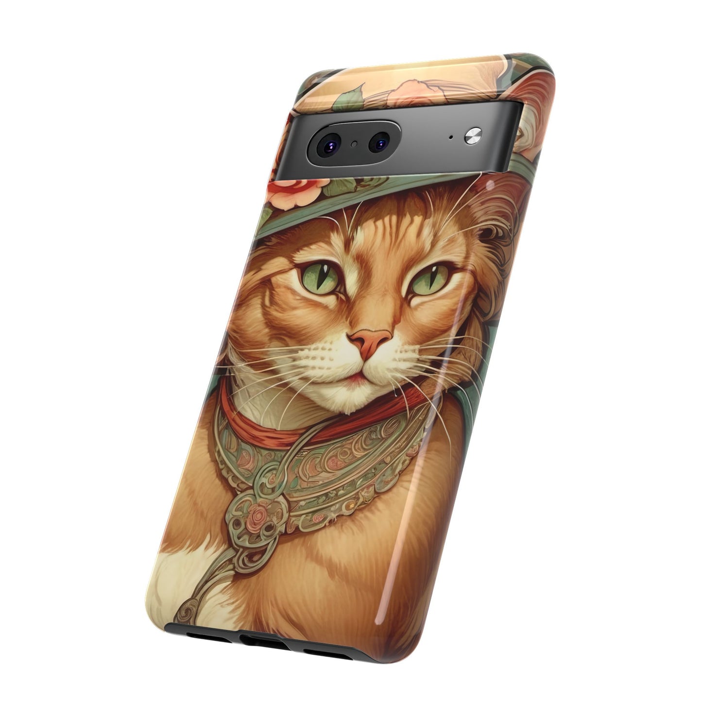 Alphonse Mucha Tough Phone Cases (A lady cat 2)
