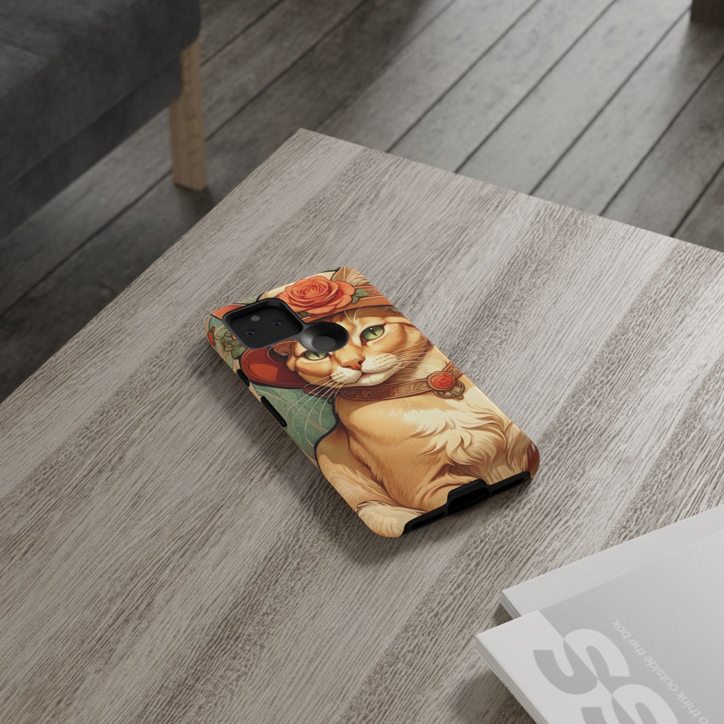 Alphonse Mucha Tough Phone Cases (A lady cat)