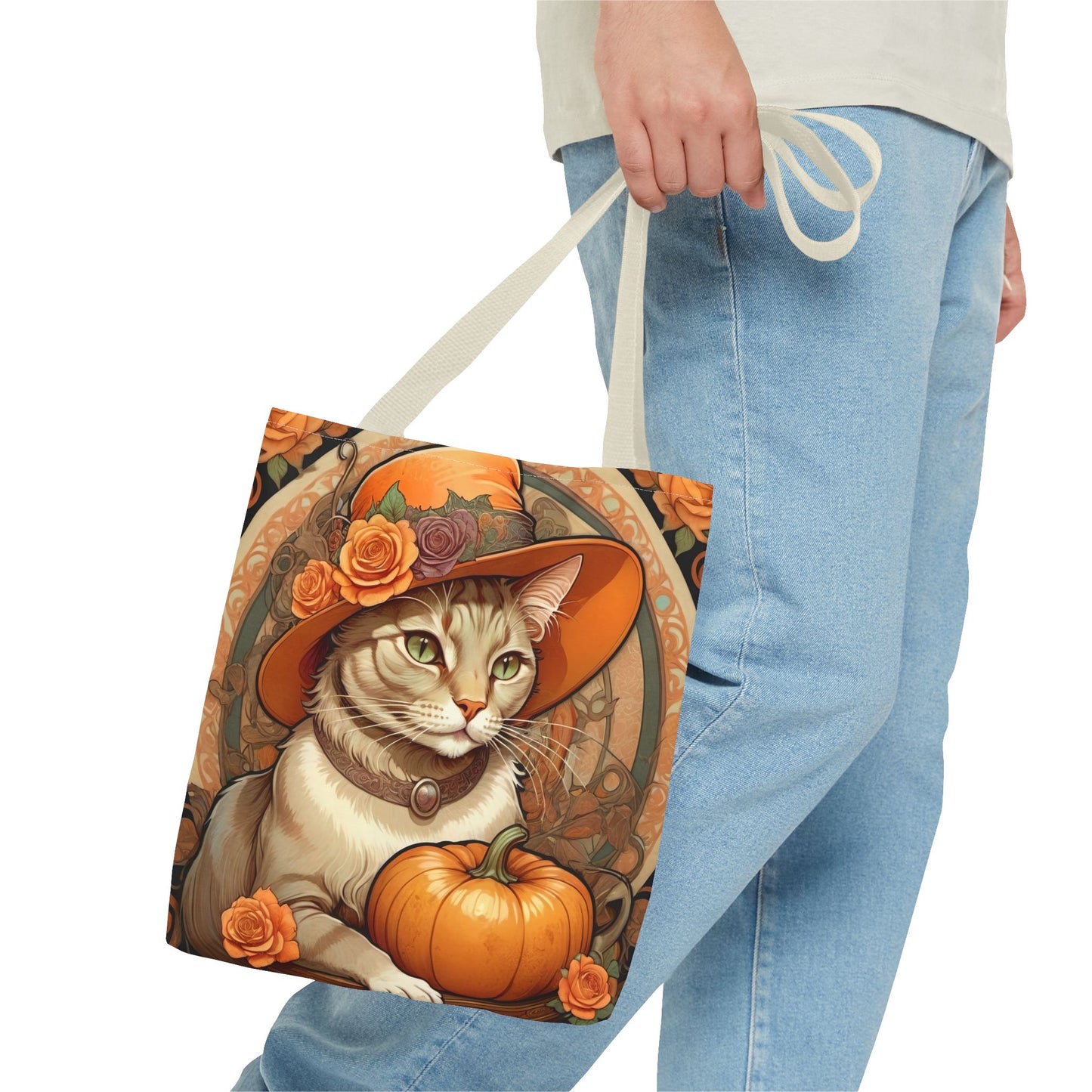 Halloween Art Nouveau Cat Tote