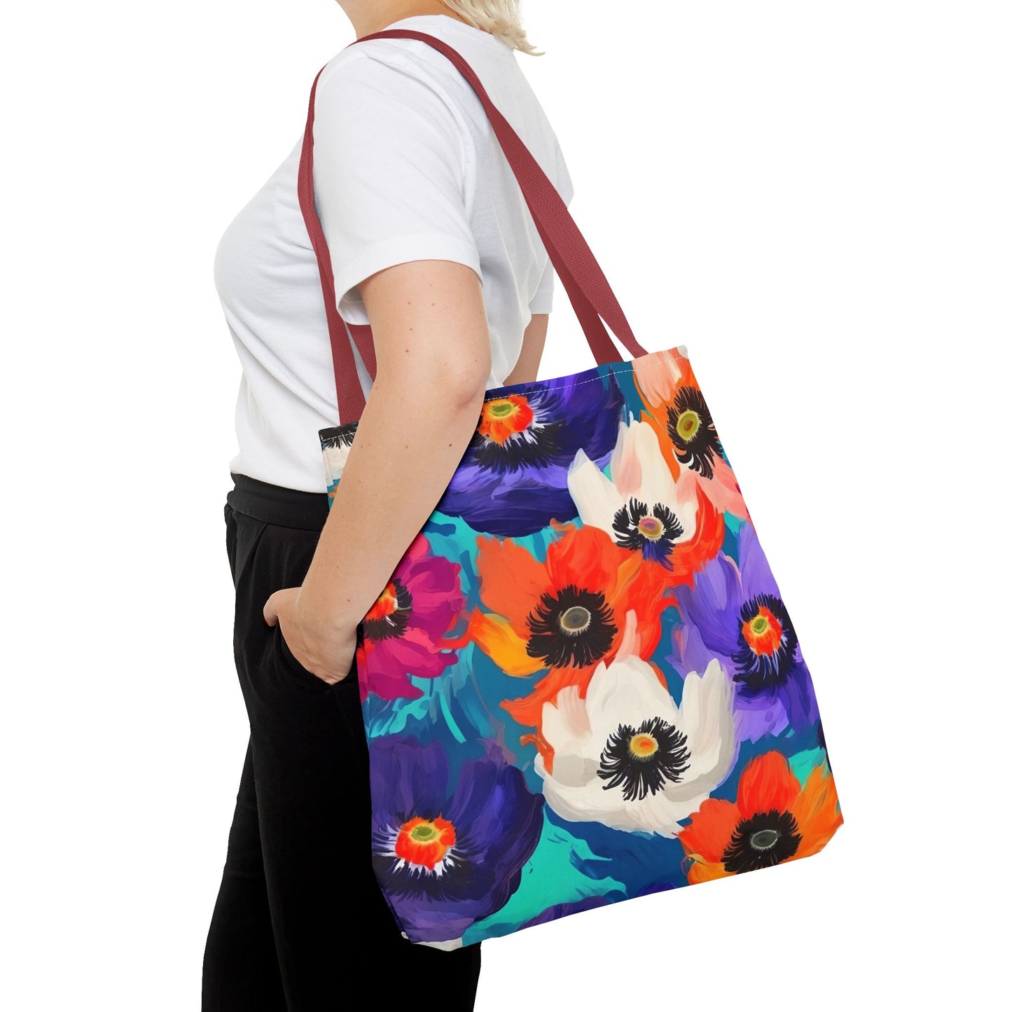 Fauvism inspired Colorful Anemones Tote Bag