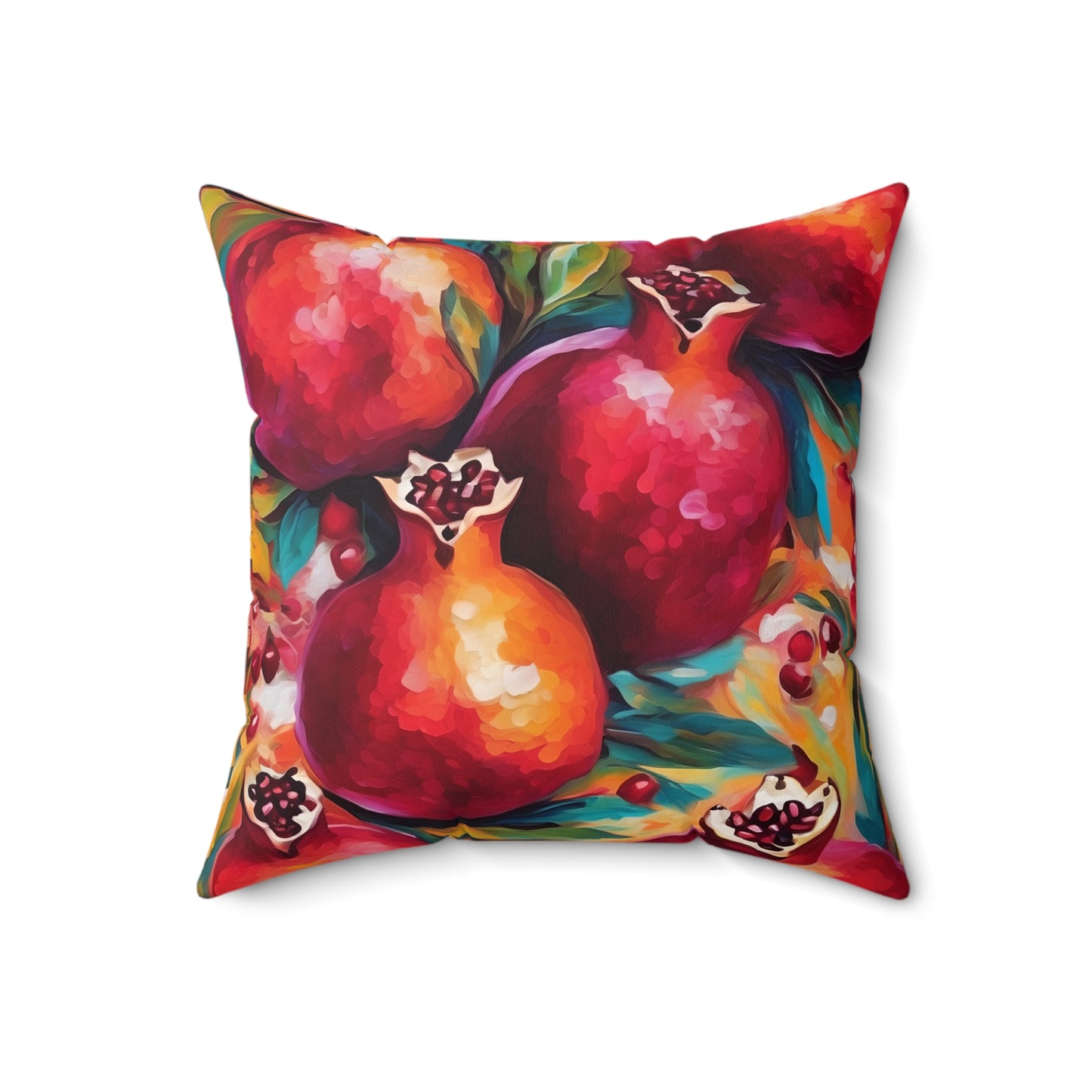 Vincent Van Gogh inspired Pomegranates Square Pillow