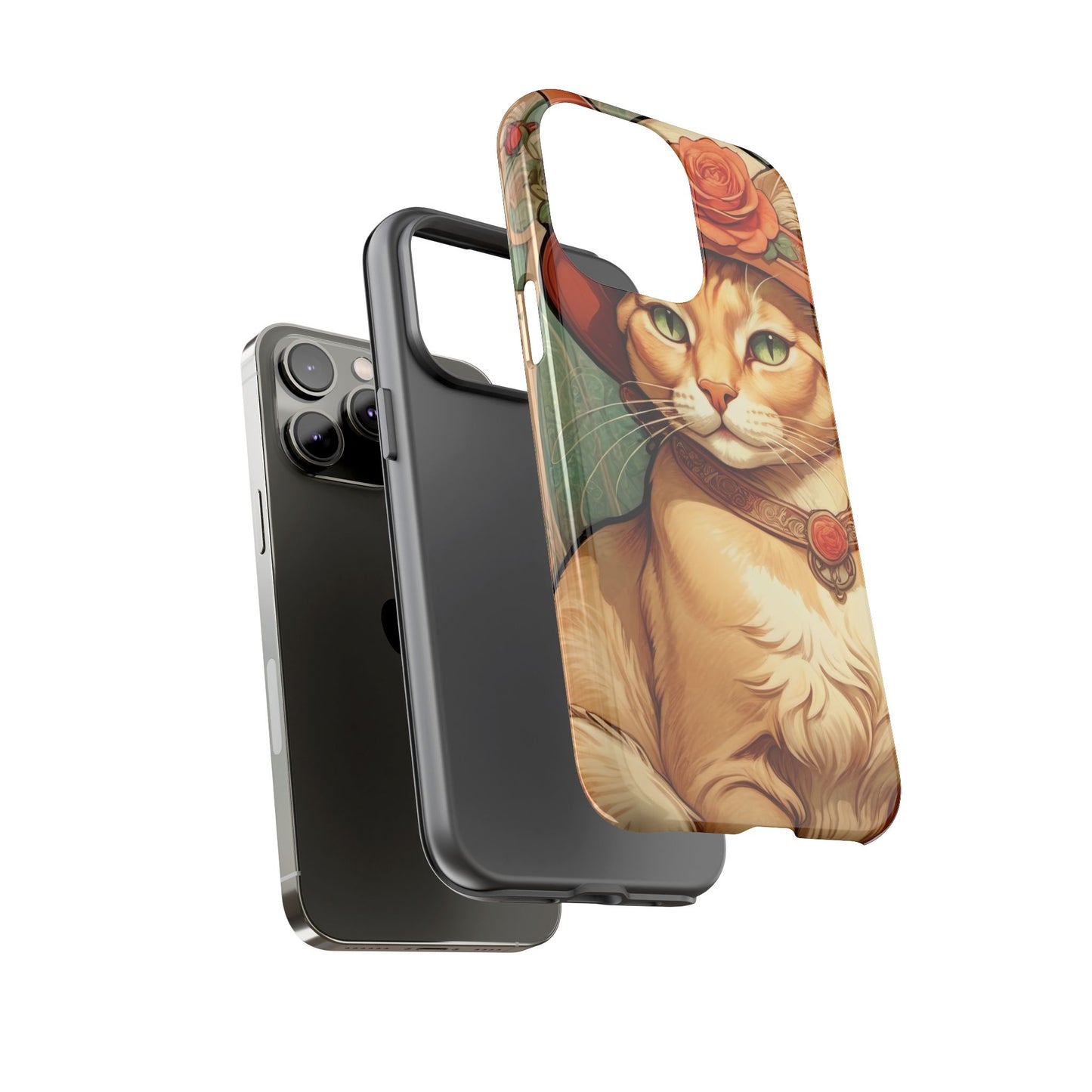 Alphonse Mucha Tough Phone Cases (A lady cat)