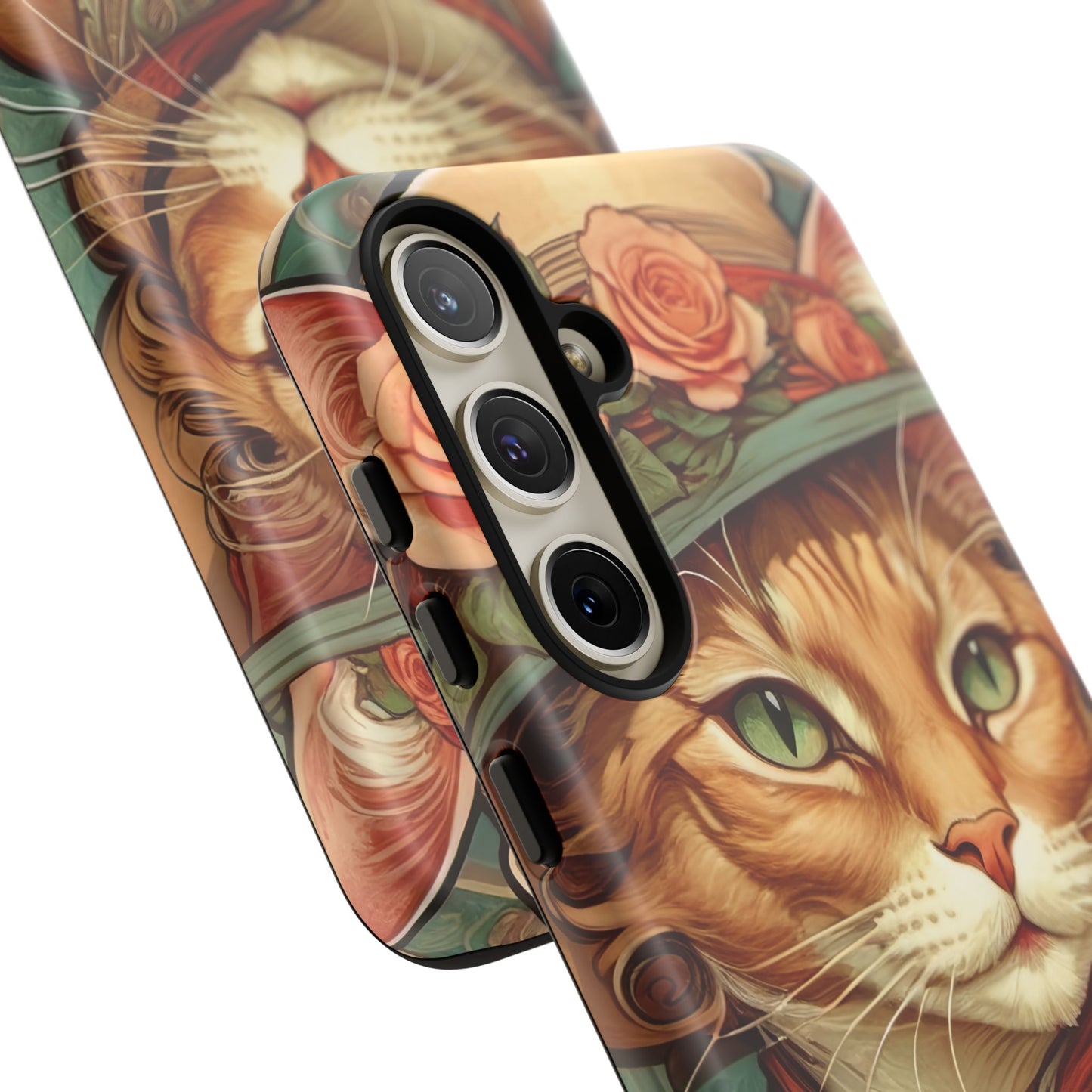 Alphonse Mucha Tough Phone Cases (A lady cat 2)