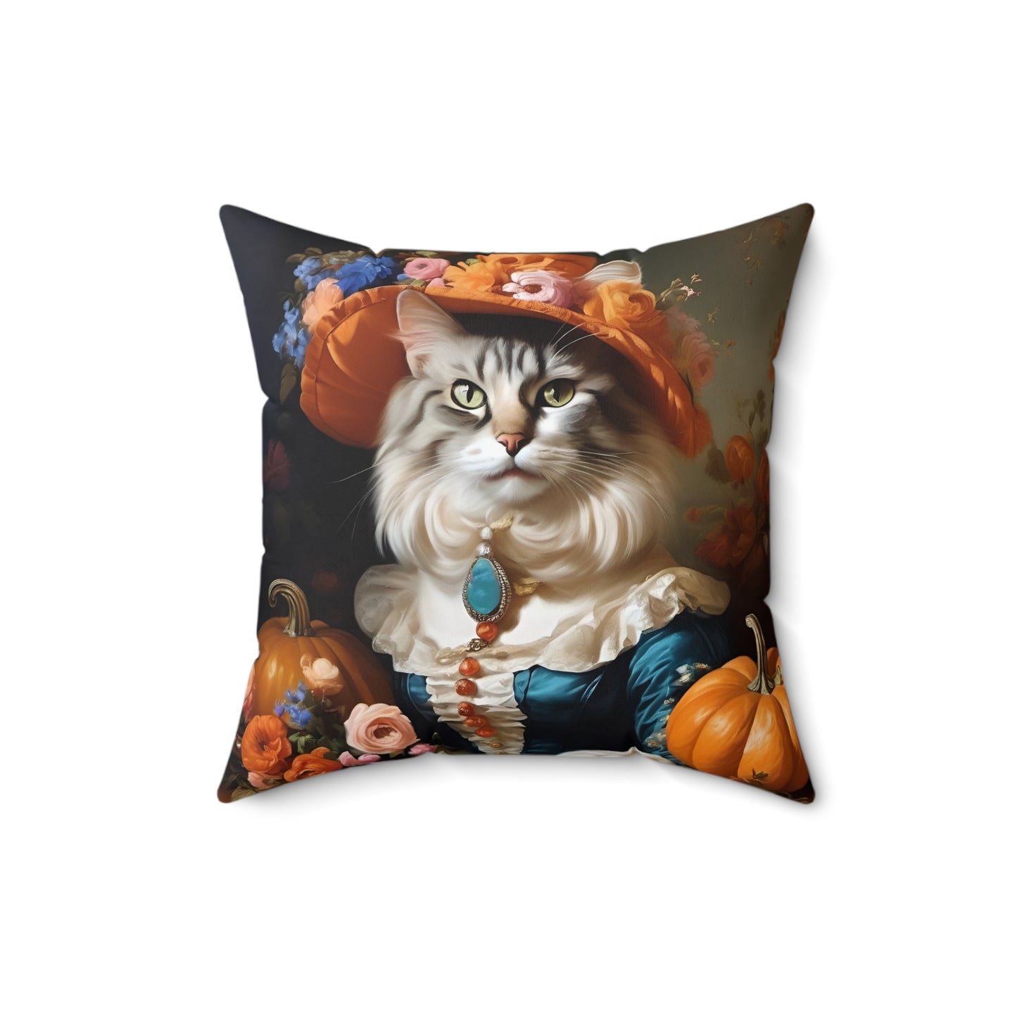 Rococo Cat Square Pillow