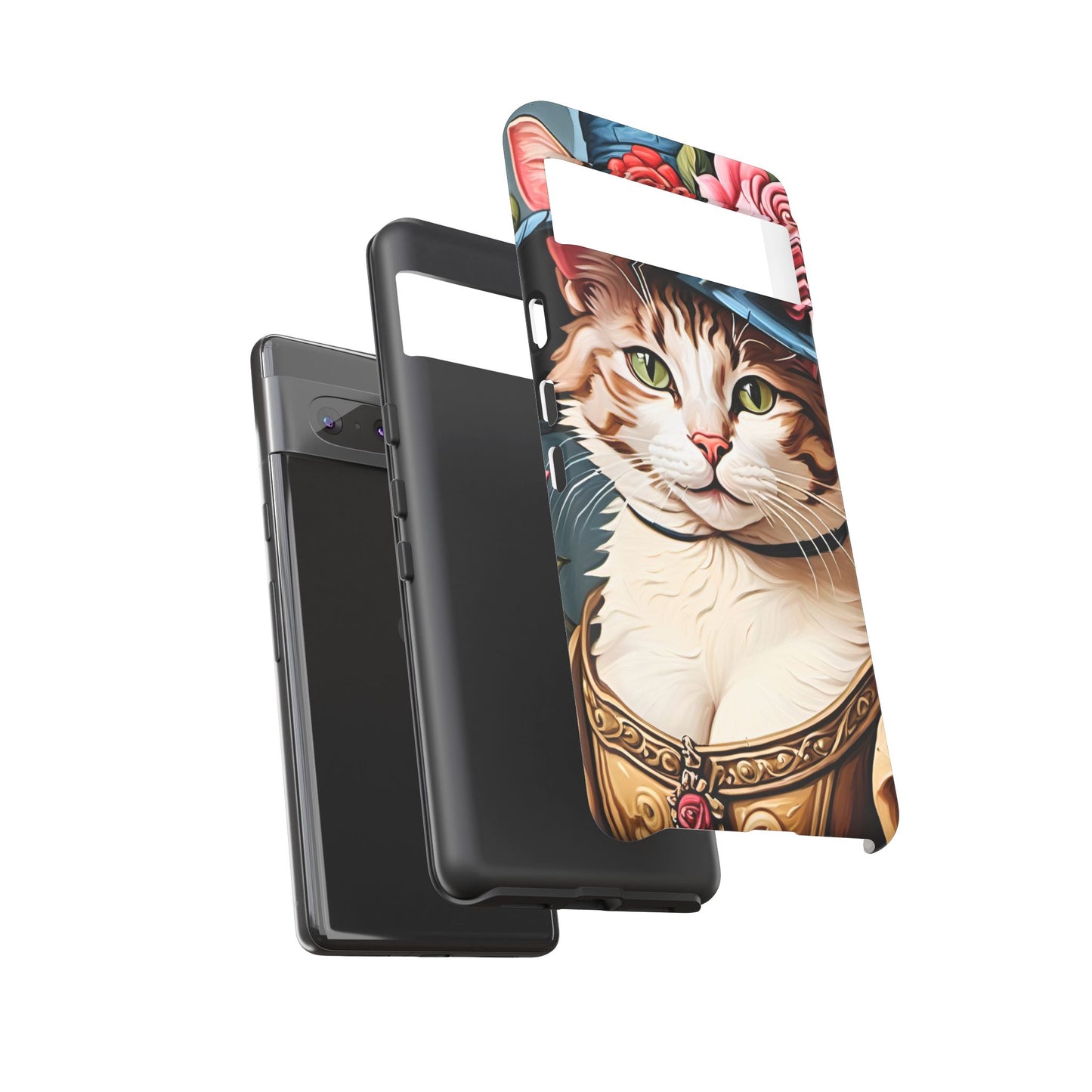 Oil Painting Cat Tough Phone Cases (A Lady 2)