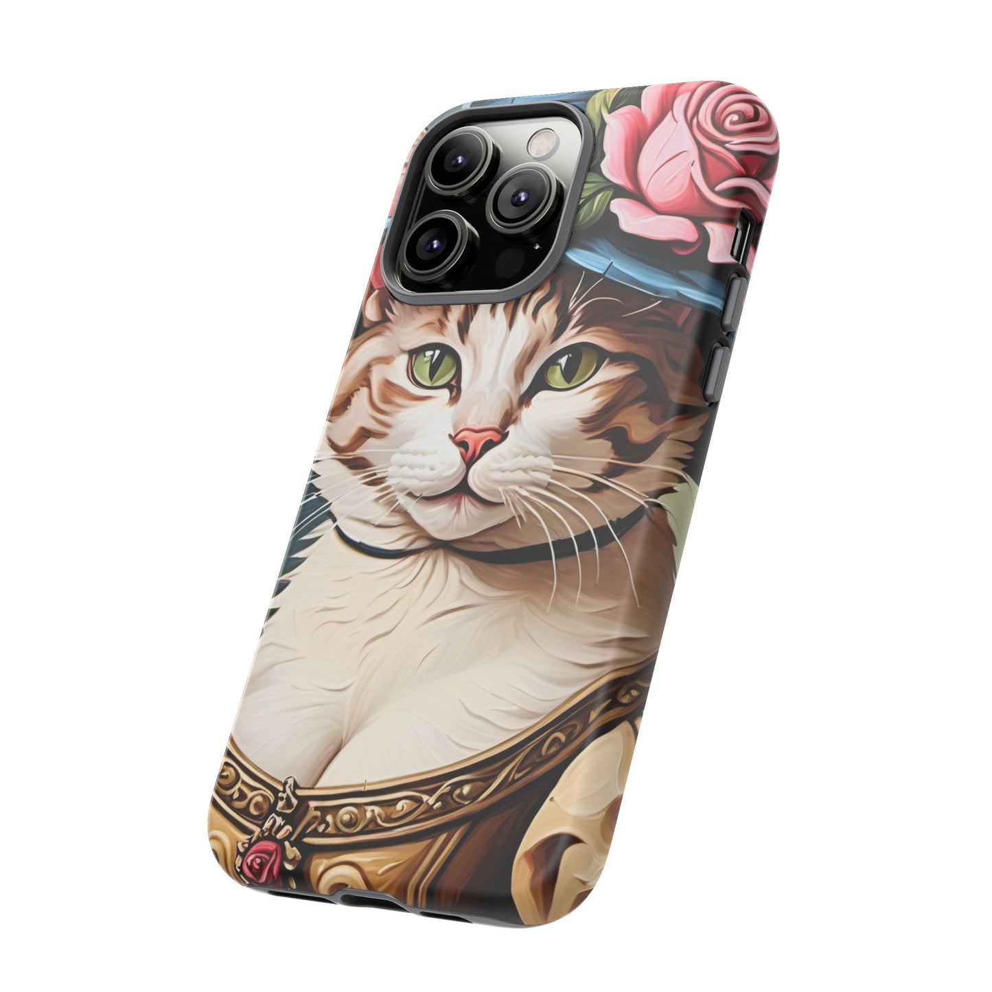 Oil Painting Cat Tough Phone Cases (A Lady 2)