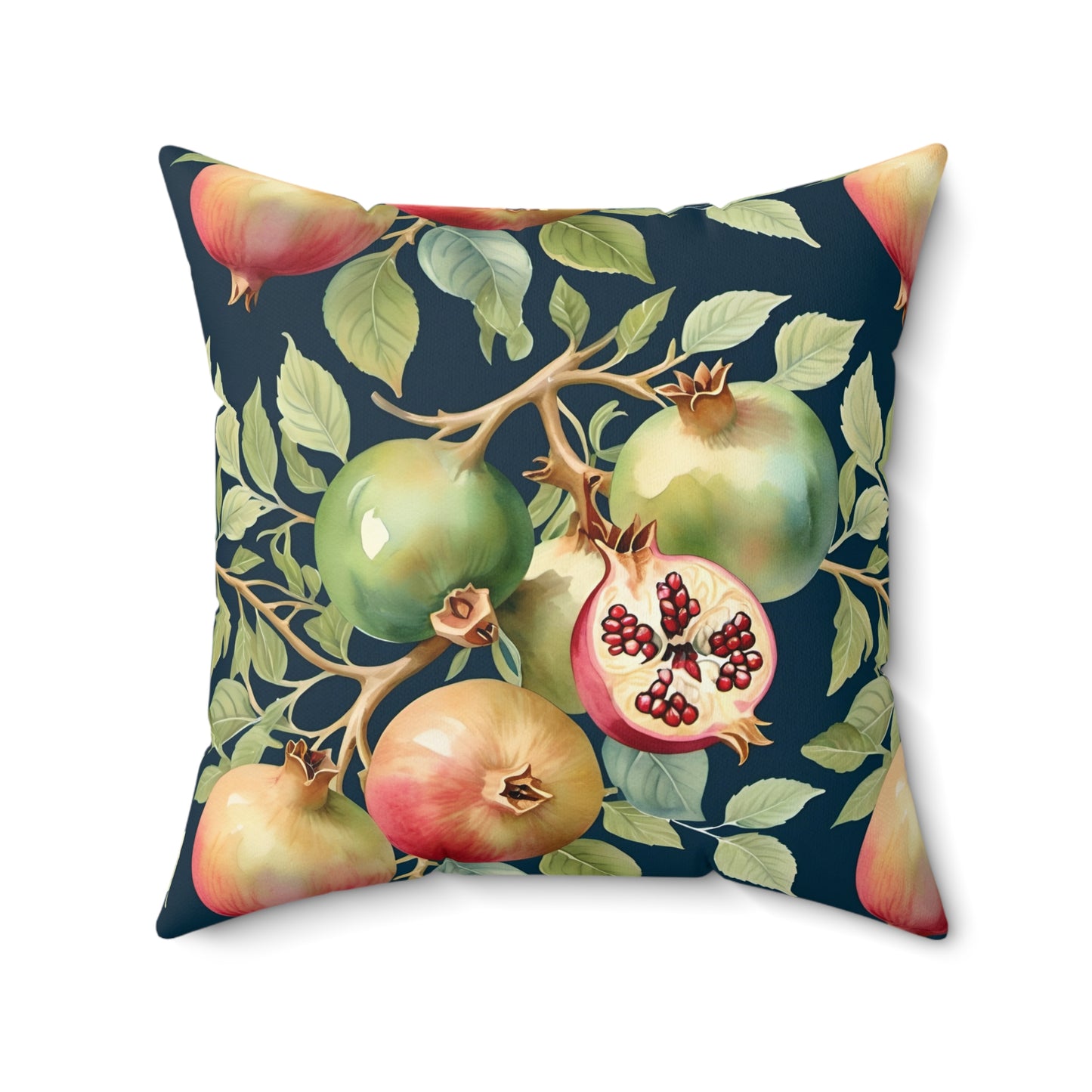 Rococo Pomegranates Square Pillow 2