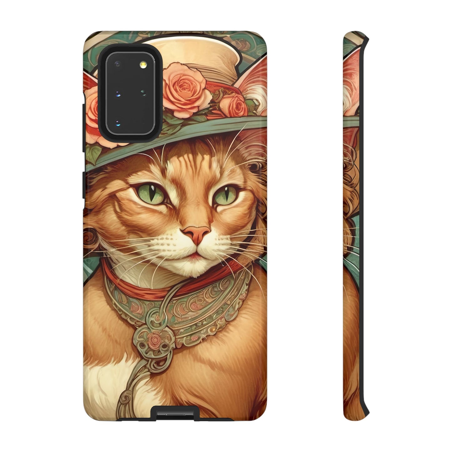 Alphonse Mucha Tough Phone Cases (A lady cat 2)
