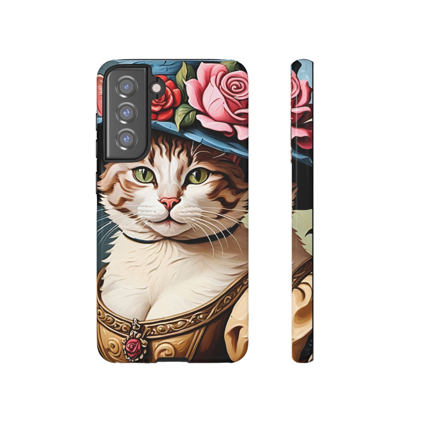 Oil Painting Cat Tough Phone Cases (A Lady 2)