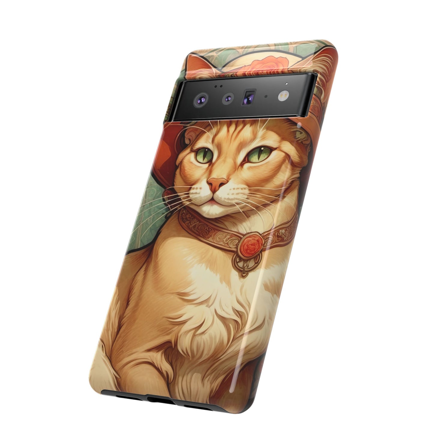 Alphonse Mucha Tough Phone Cases (A lady cat)