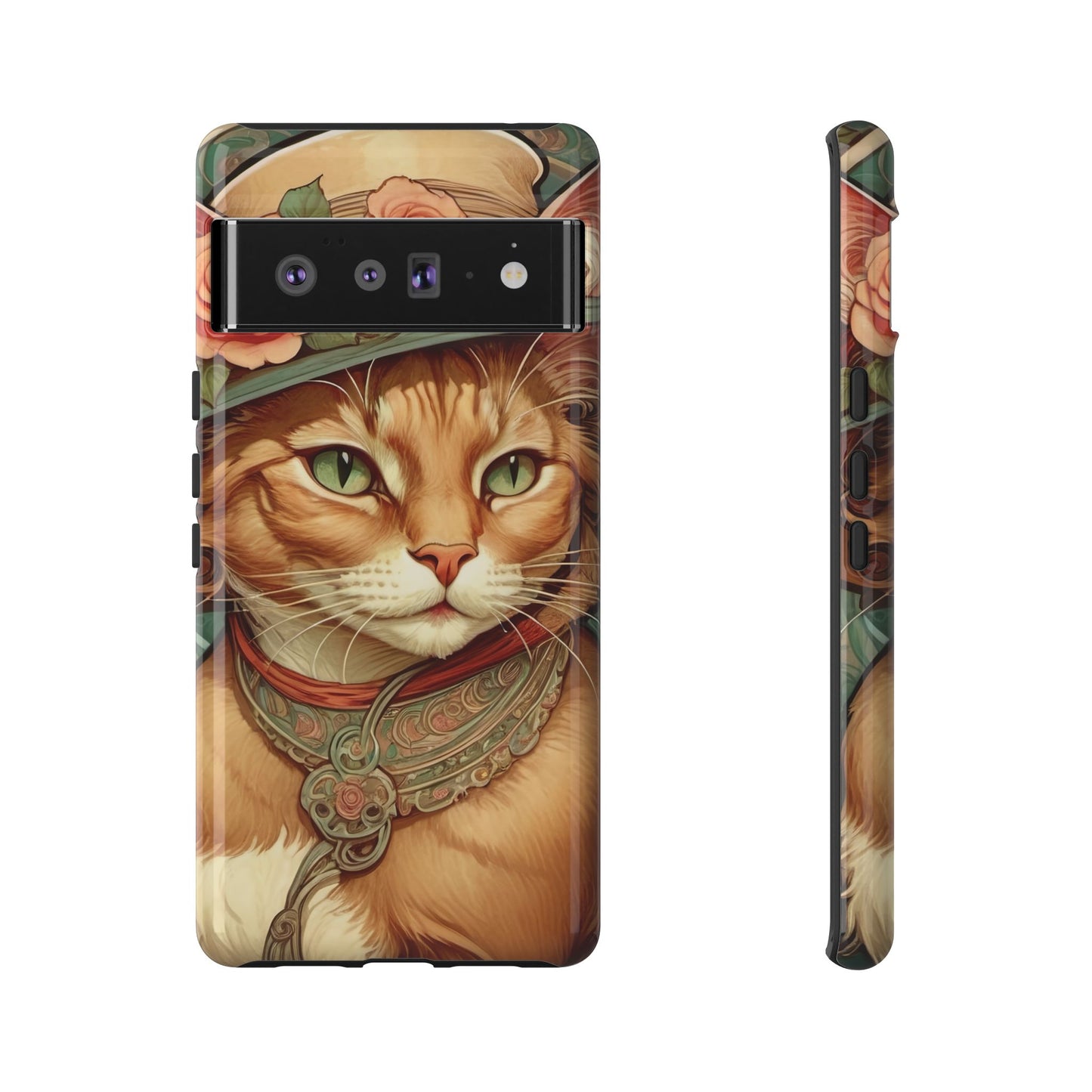 Alphonse Mucha Tough Phone Cases (A lady cat 2)