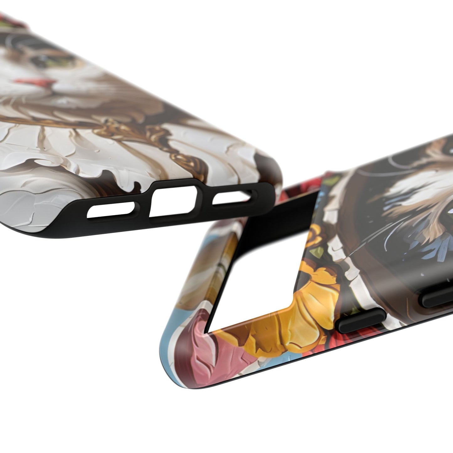 Oil Painting Cat Tough Phone Cases (A Lady)