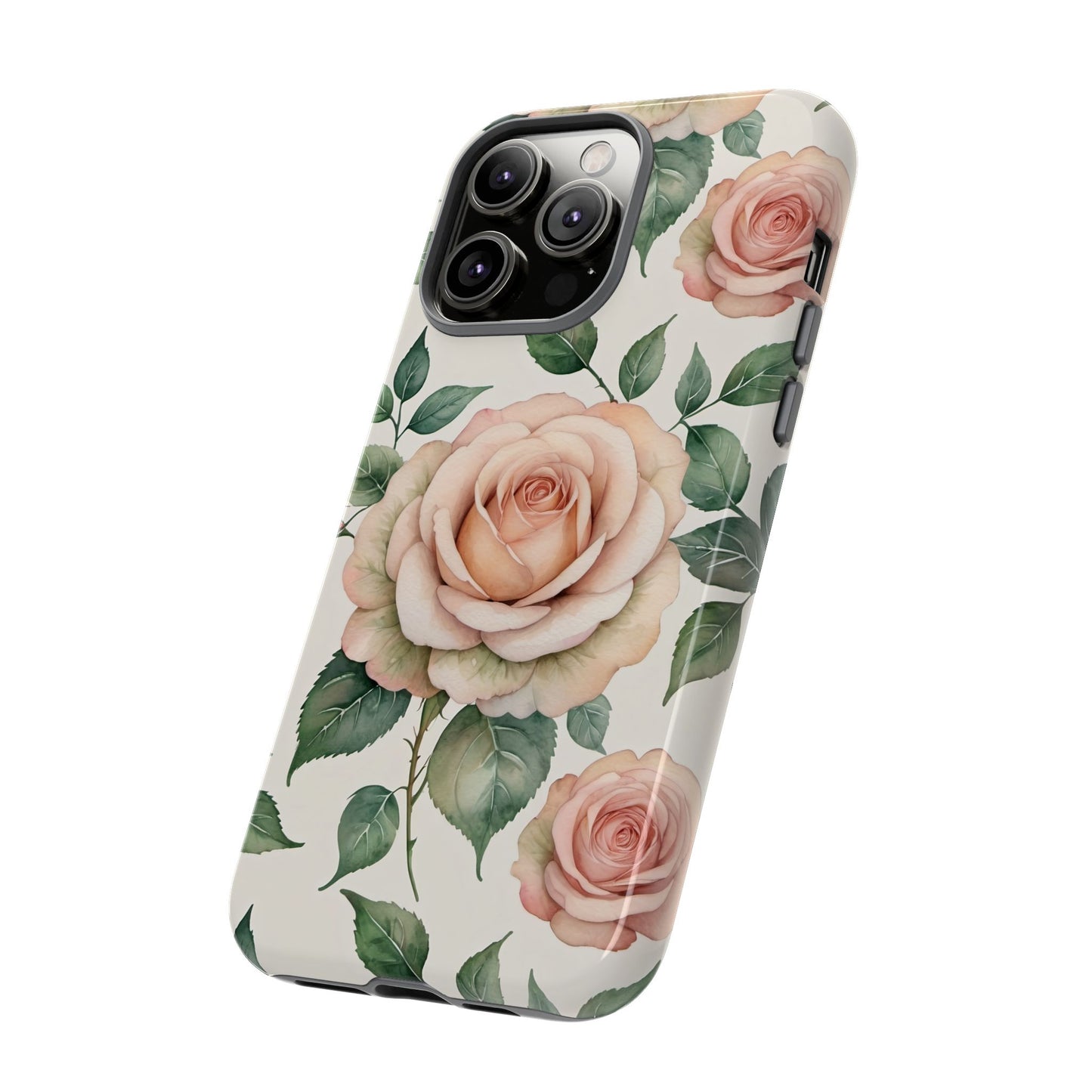 Watercolor Large Roses Tough Cases