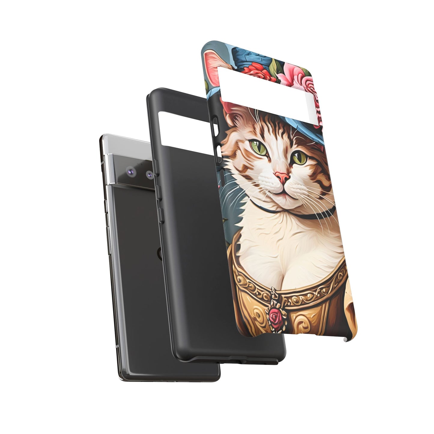 Oil Painting Cat Tough Phone Cases (A Lady 2)