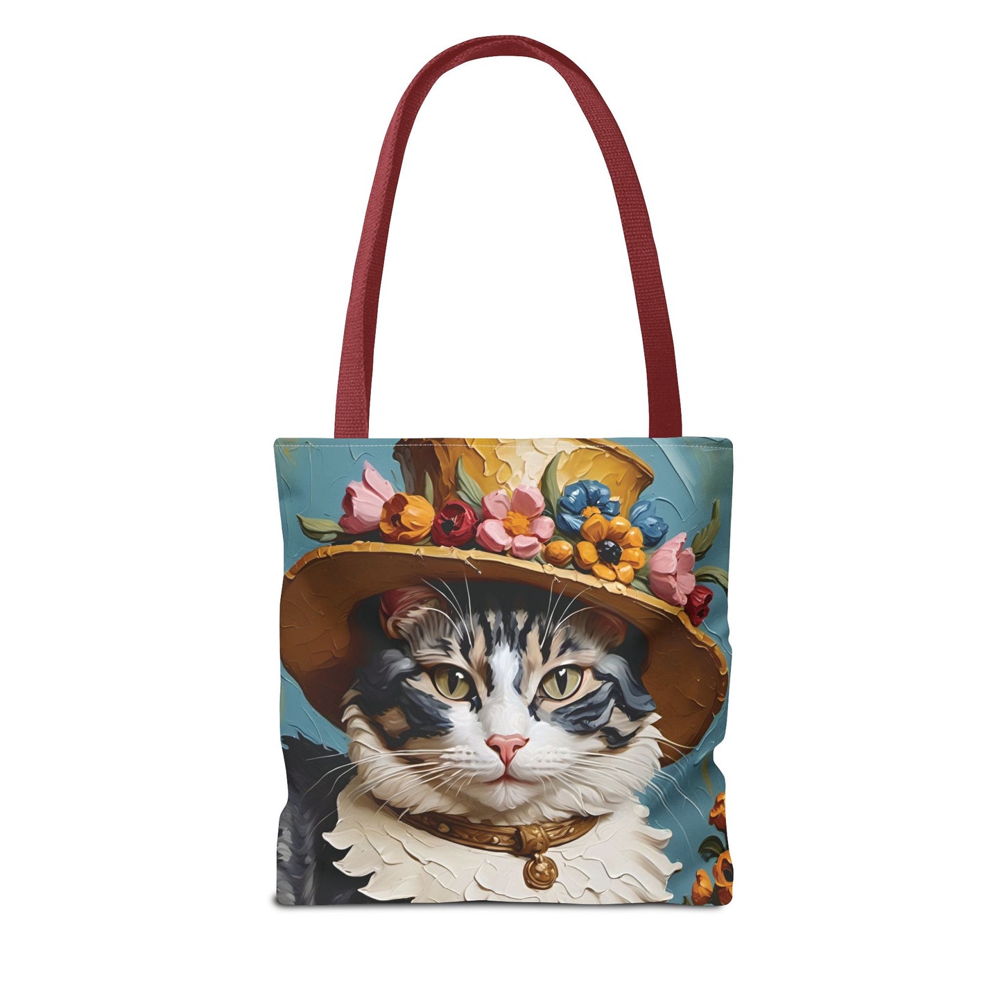 Cat Portrait in Oil Tote Bag
