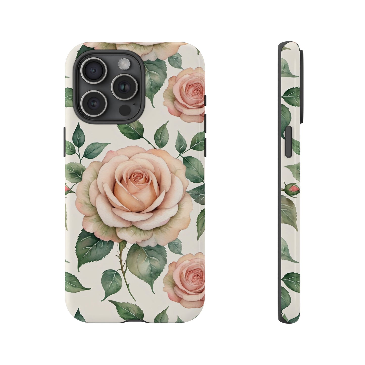 Watercolor Large Roses Tough Cases