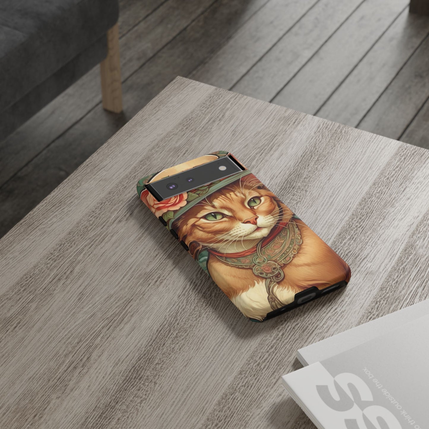 Alphonse Mucha Tough Phone Cases (A lady cat 2)
