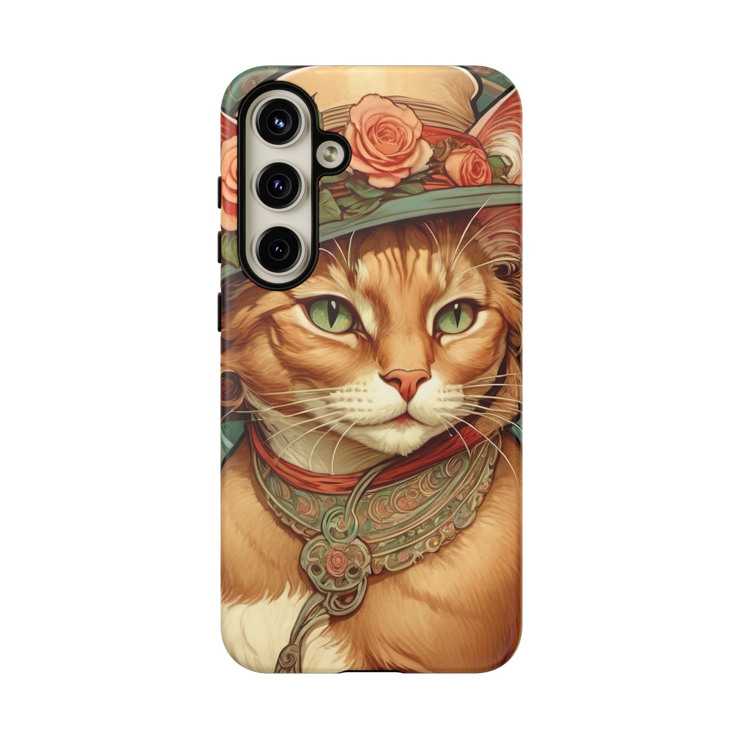 Alphonse Mucha Tough Phone Cases (A lady cat 2)
