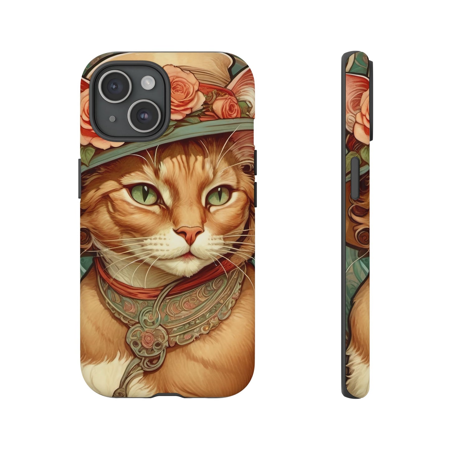 Alphonse Mucha Tough Phone Cases (A lady cat 2)