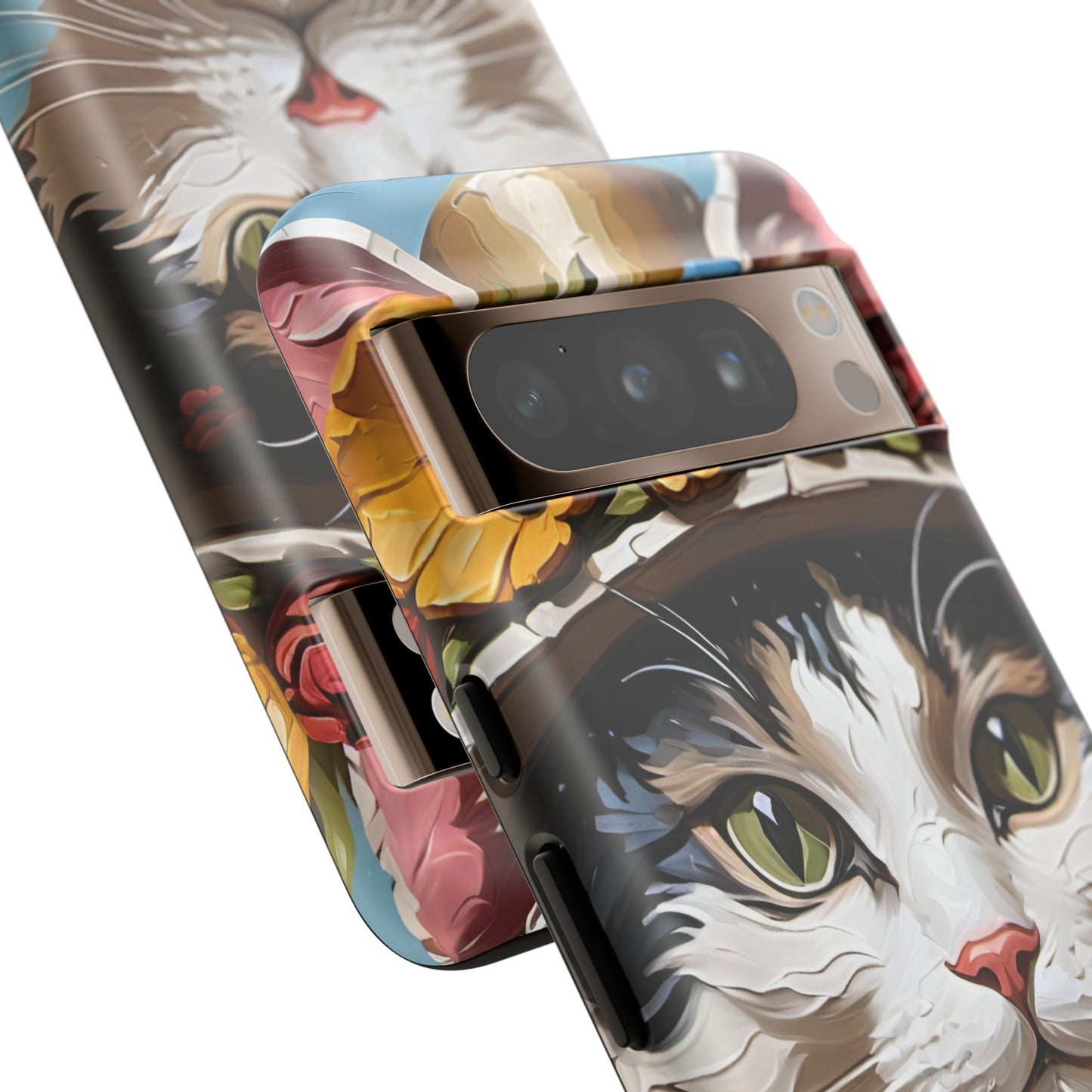 Oil Painting Cat Tough Phone Cases (A Lady)