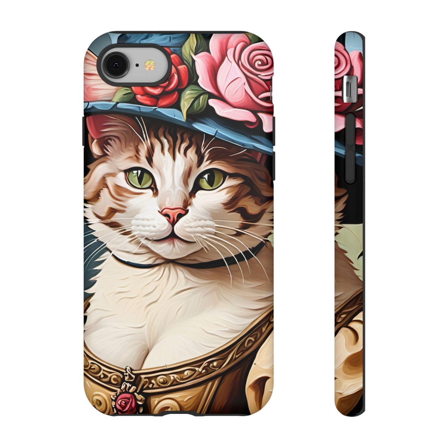 Oil Painting Cat Tough Phone Cases (A Lady 2)