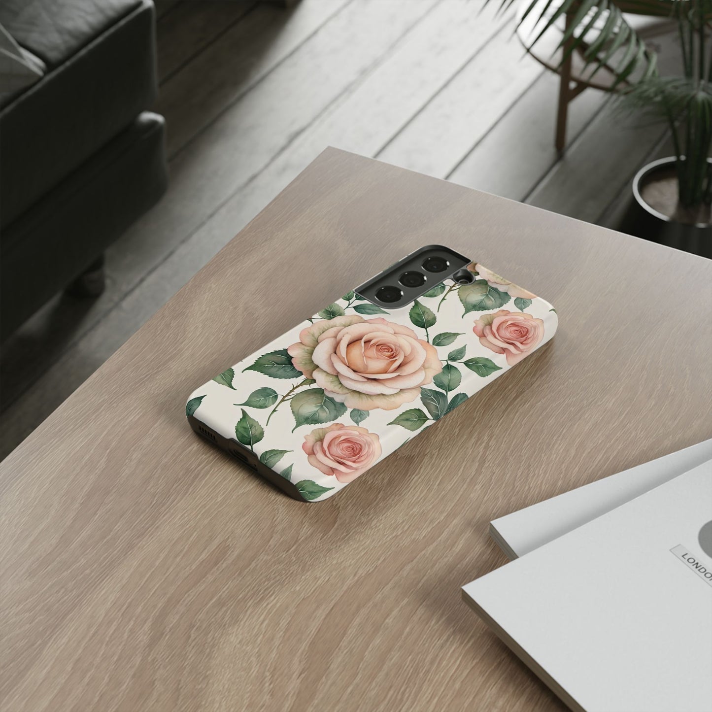 Watercolor Large Roses Tough Cases