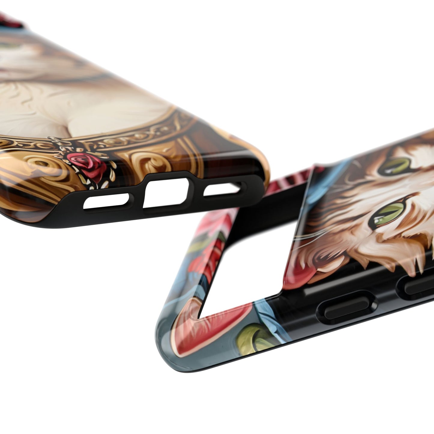 Oil Painting Cat Tough Phone Cases (A Lady 2)