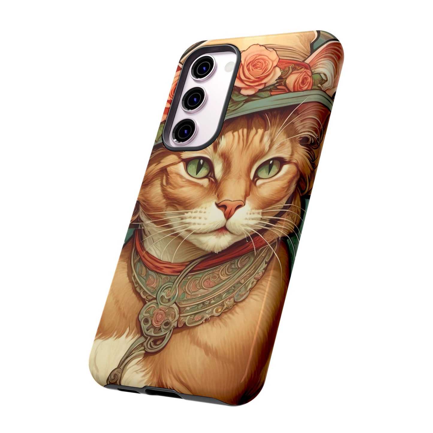 Alphonse Mucha Tough Phone Cases (A lady cat 2)