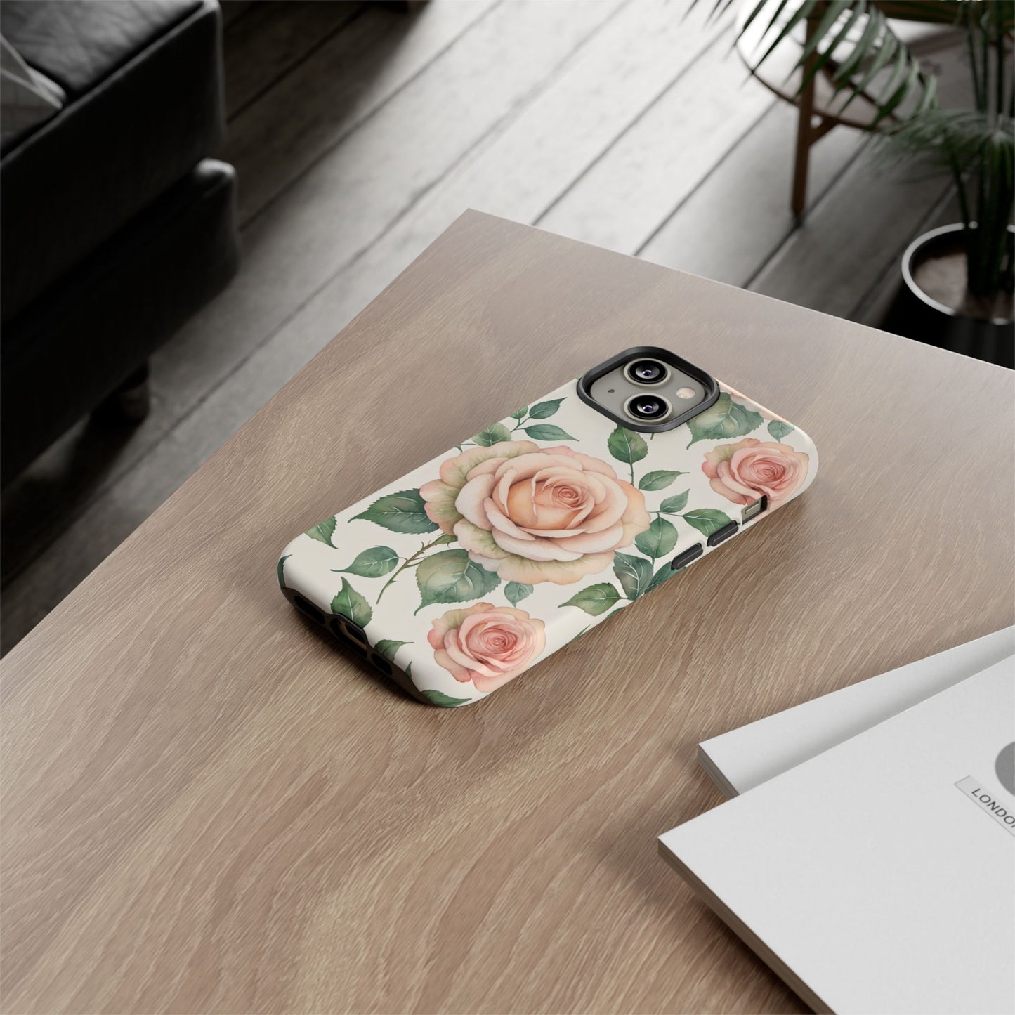 Watercolor Large Roses Tough Cases
