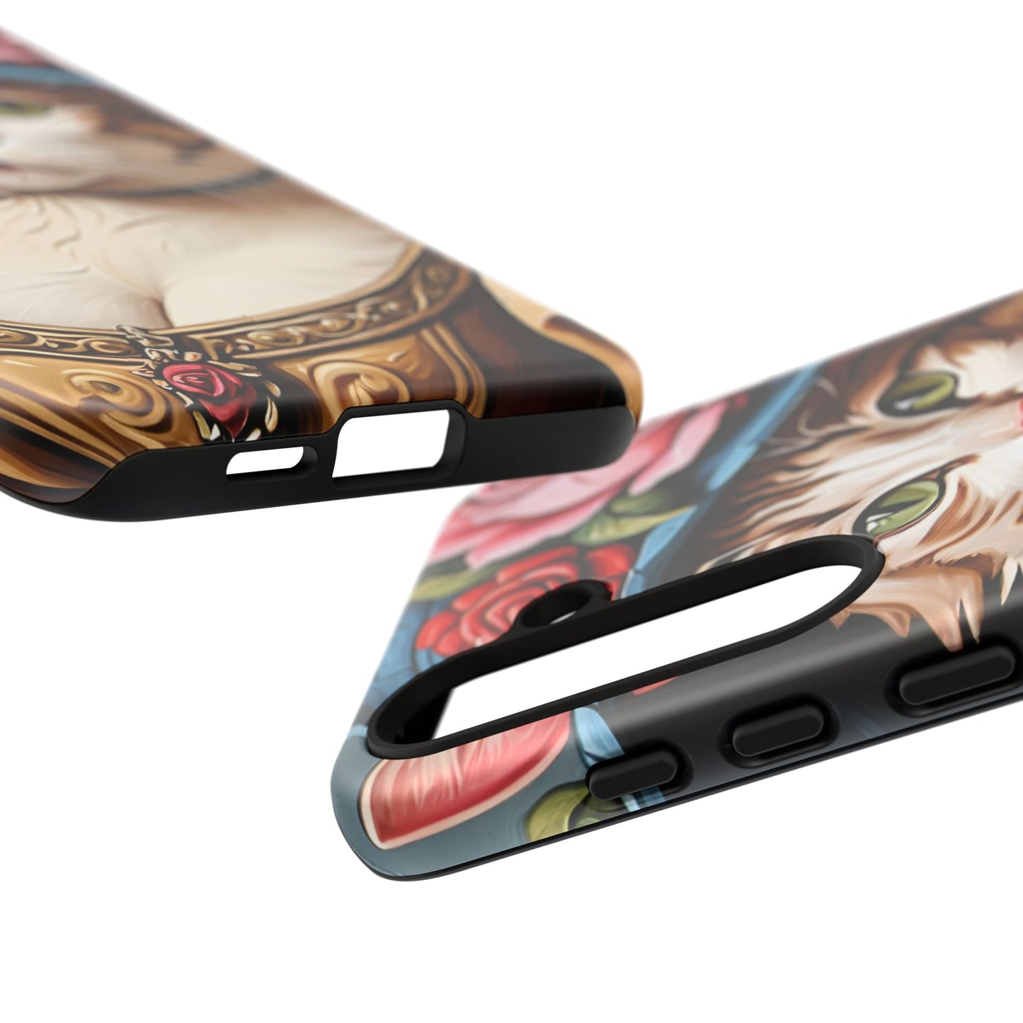 Oil Painting Cat Tough Phone Cases (A Lady 2)