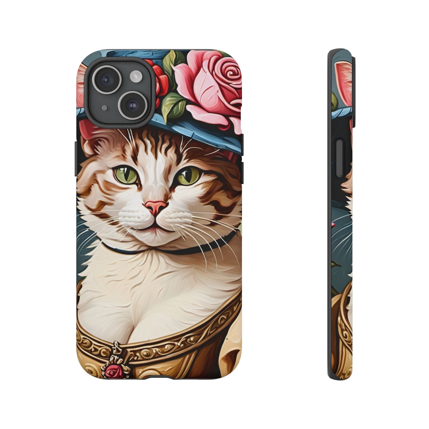 Oil Painting Cat Tough Phone Cases (A Lady 2)