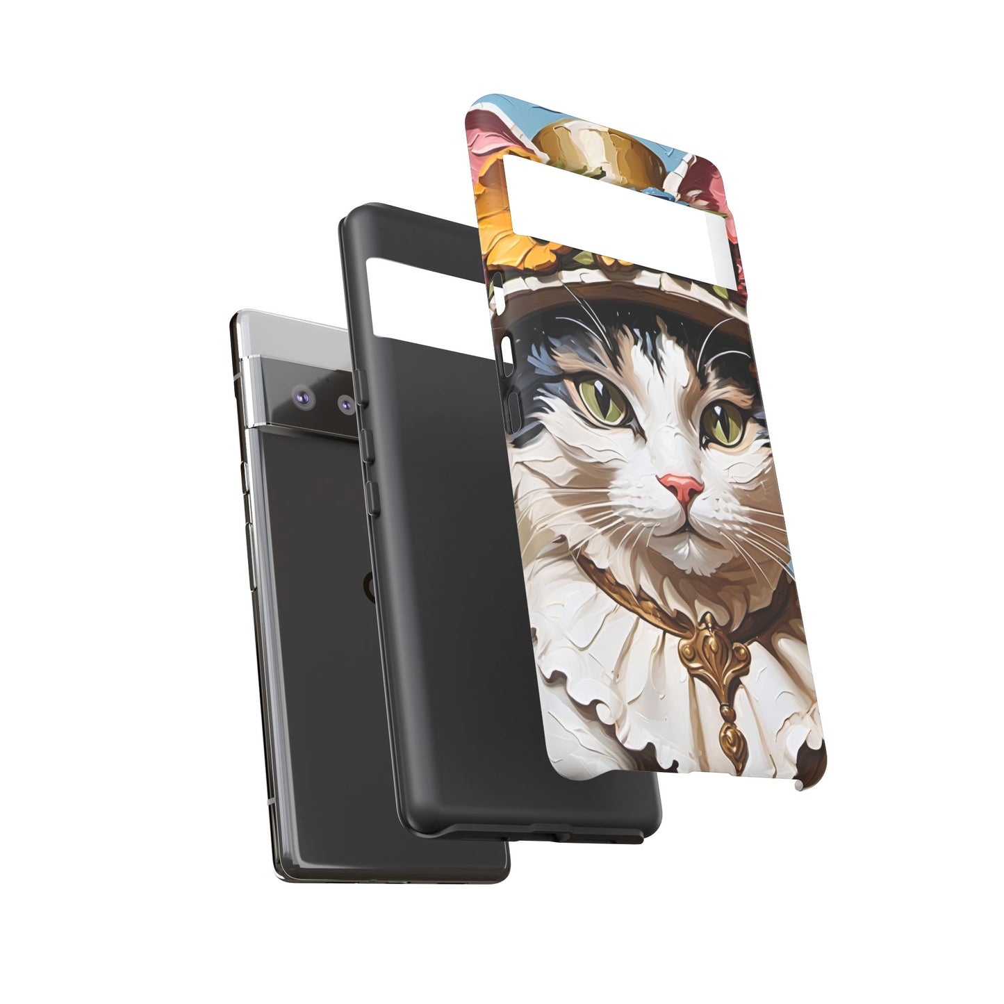 Oil Painting Cat Tough Phone Cases (A Lady)