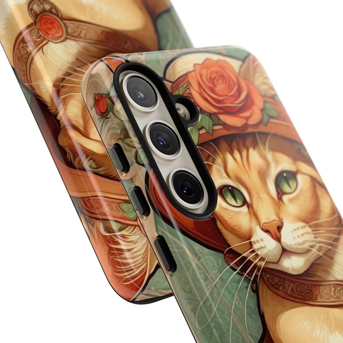 Alphonse Mucha Tough Phone Cases (A lady cat)