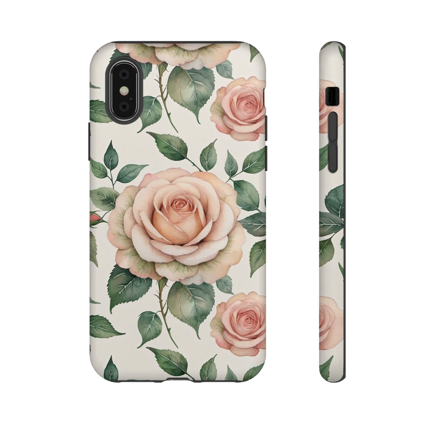 Watercolor Large Roses Tough Cases