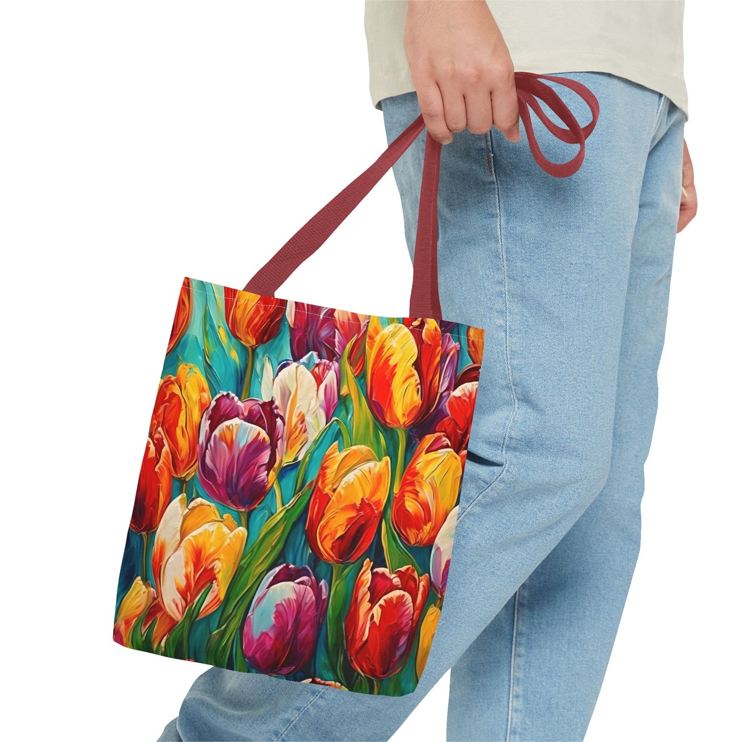 Vincent Van Gogh inspired Colorful Tulips Tote Bag