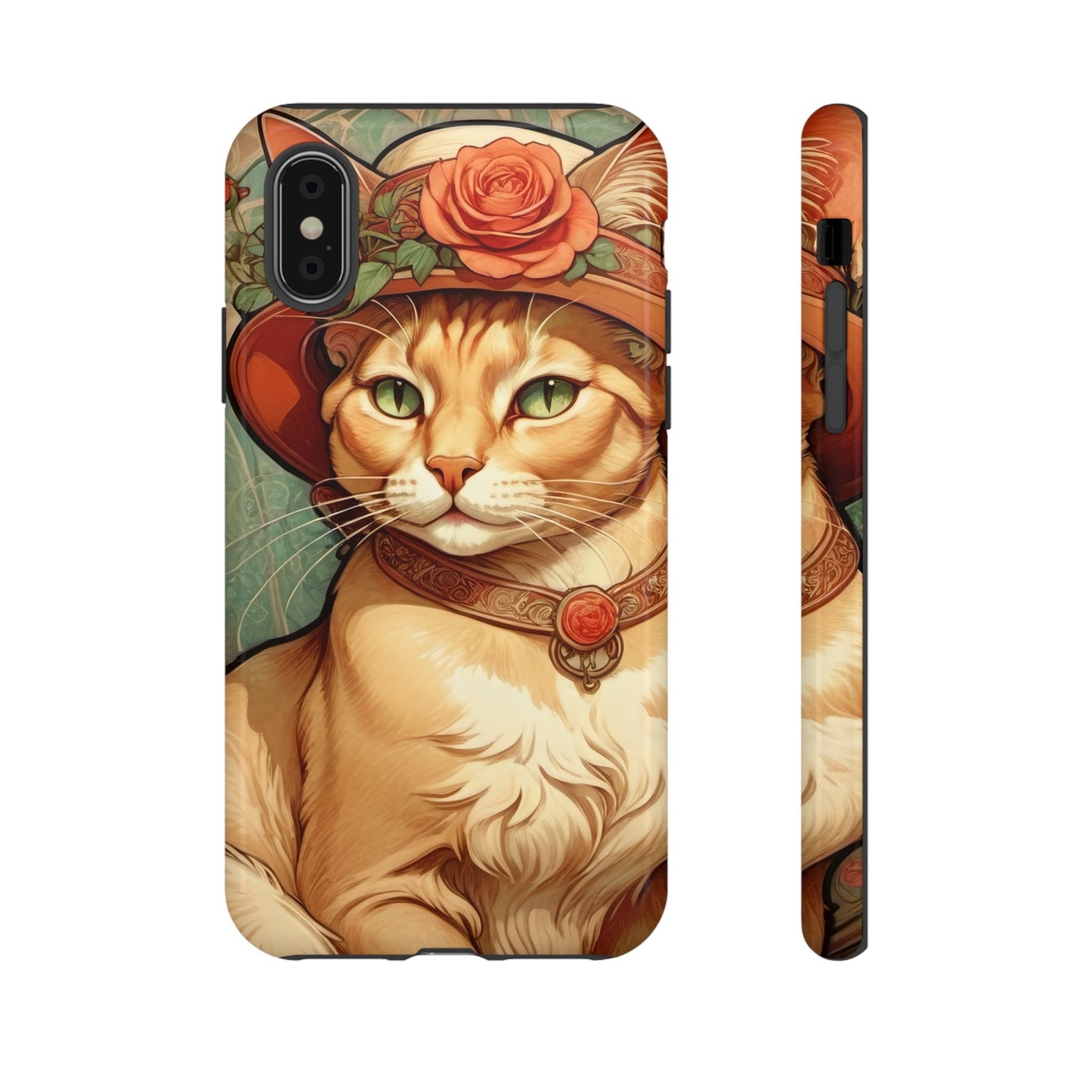 Alphonse Mucha Tough Phone Cases (A lady cat)