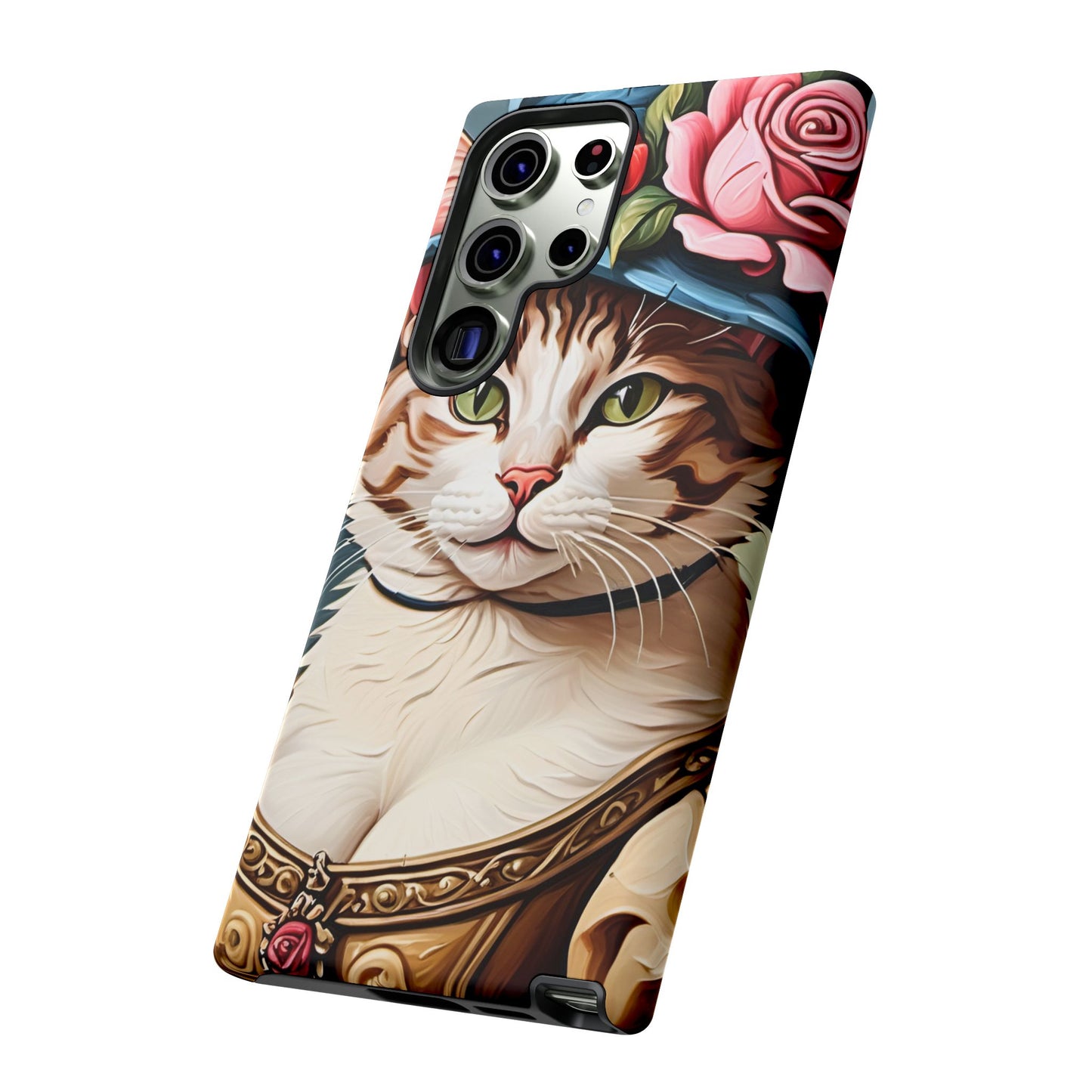 Oil Painting Cat Tough Phone Cases (A Lady 2)